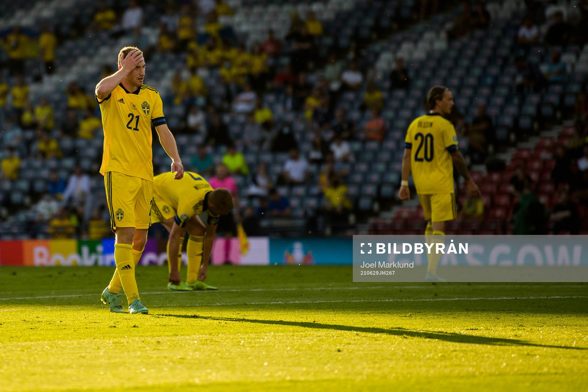 Dejan Kulusevski of Sweden looks dejected