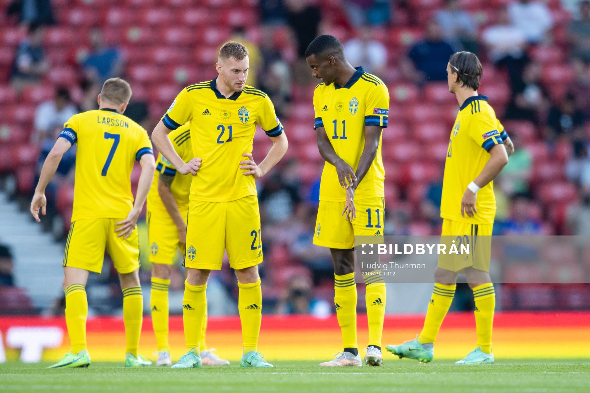 Dejan Kulusevski, Alexander Isak and Kristoffer Olsson of