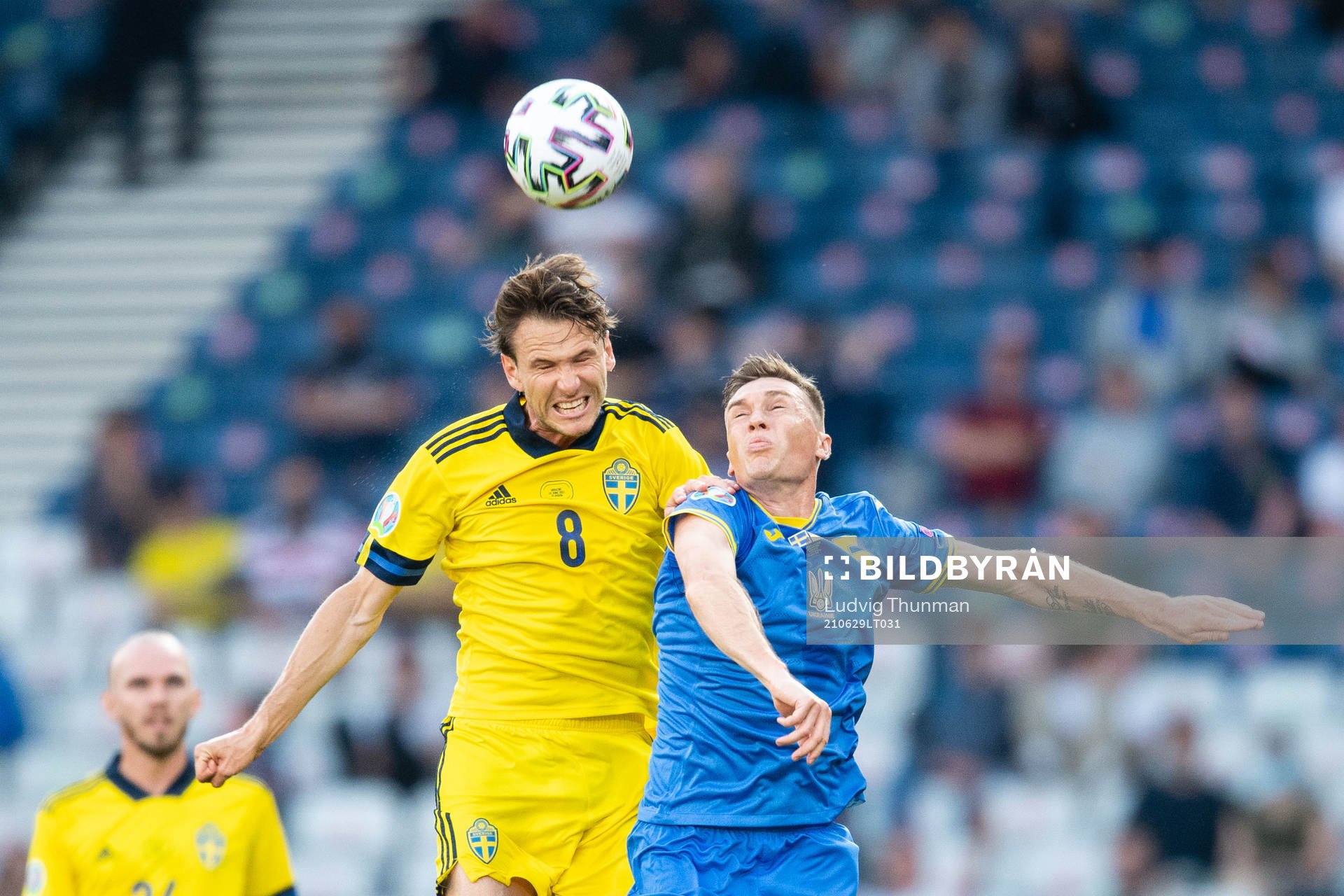 Albin Ekdal of Sweden and Serhiy Sydorchuk of Ukraine