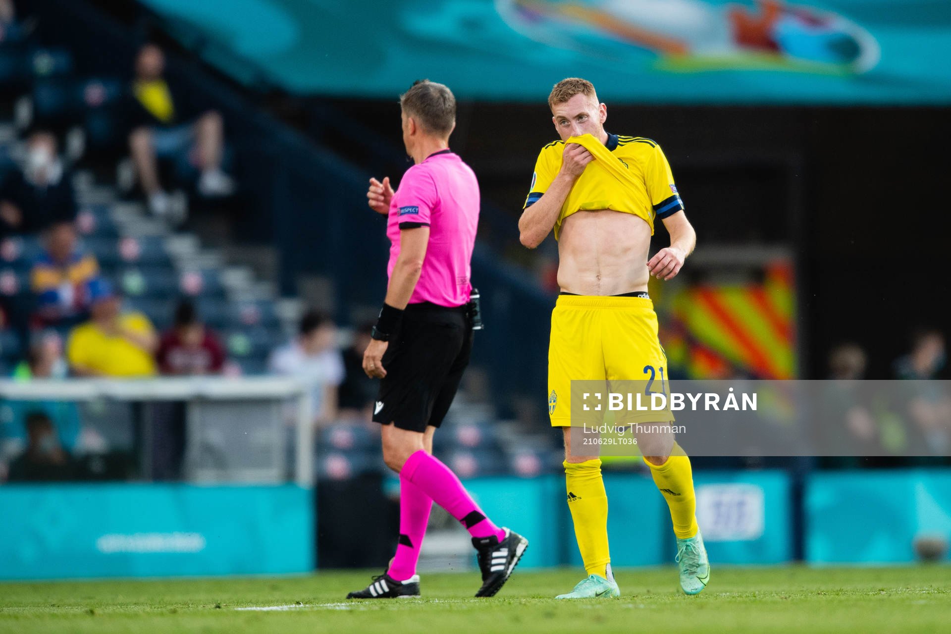 Dejan Kulusevski of Sweden looks dejected