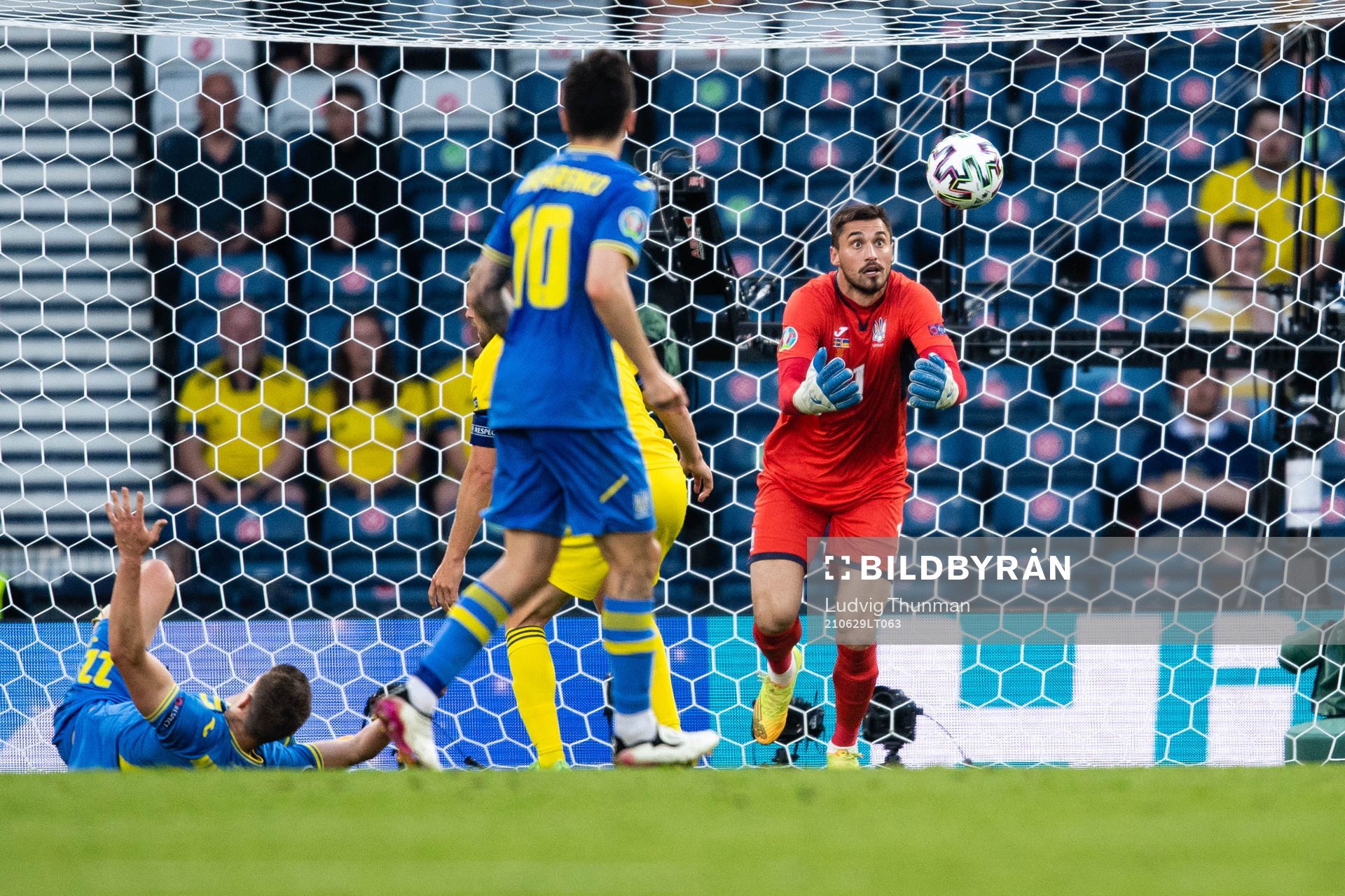 Goalkeeper Georgiy Bushchan of Ukraine