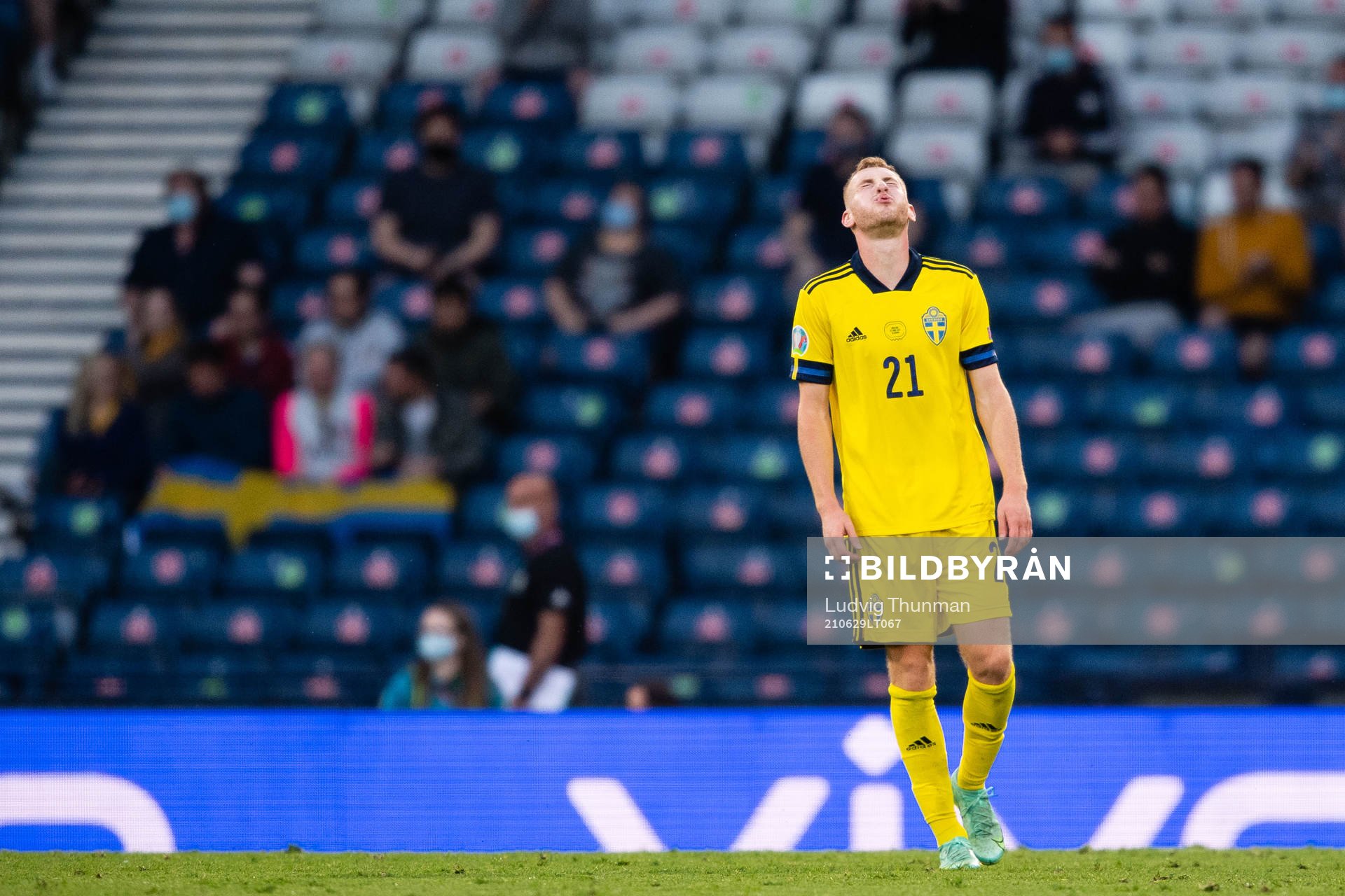 Dejan Kulusevski of Sweden looks dejected