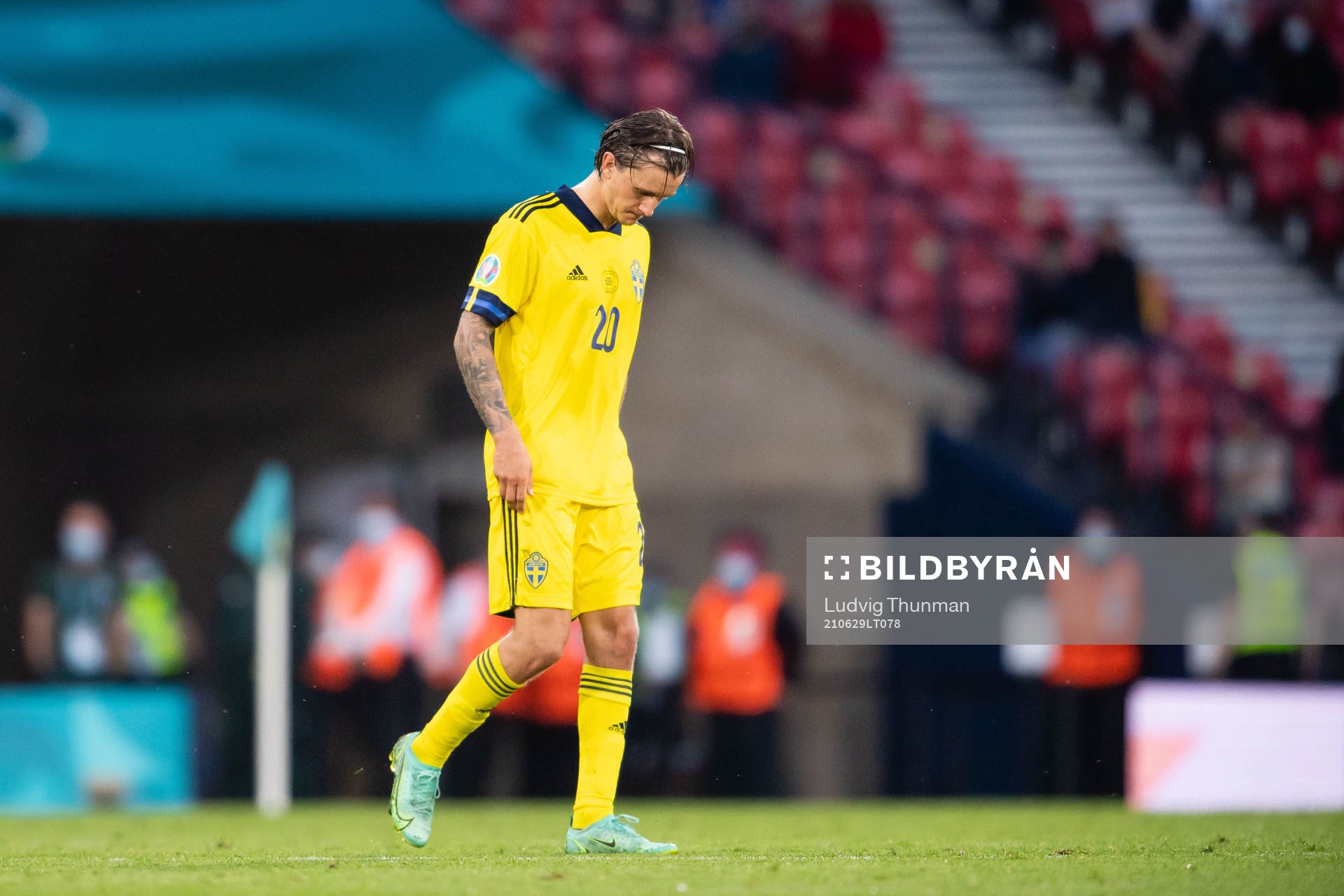 Kristoffer Olsson of Sweden looks dejected