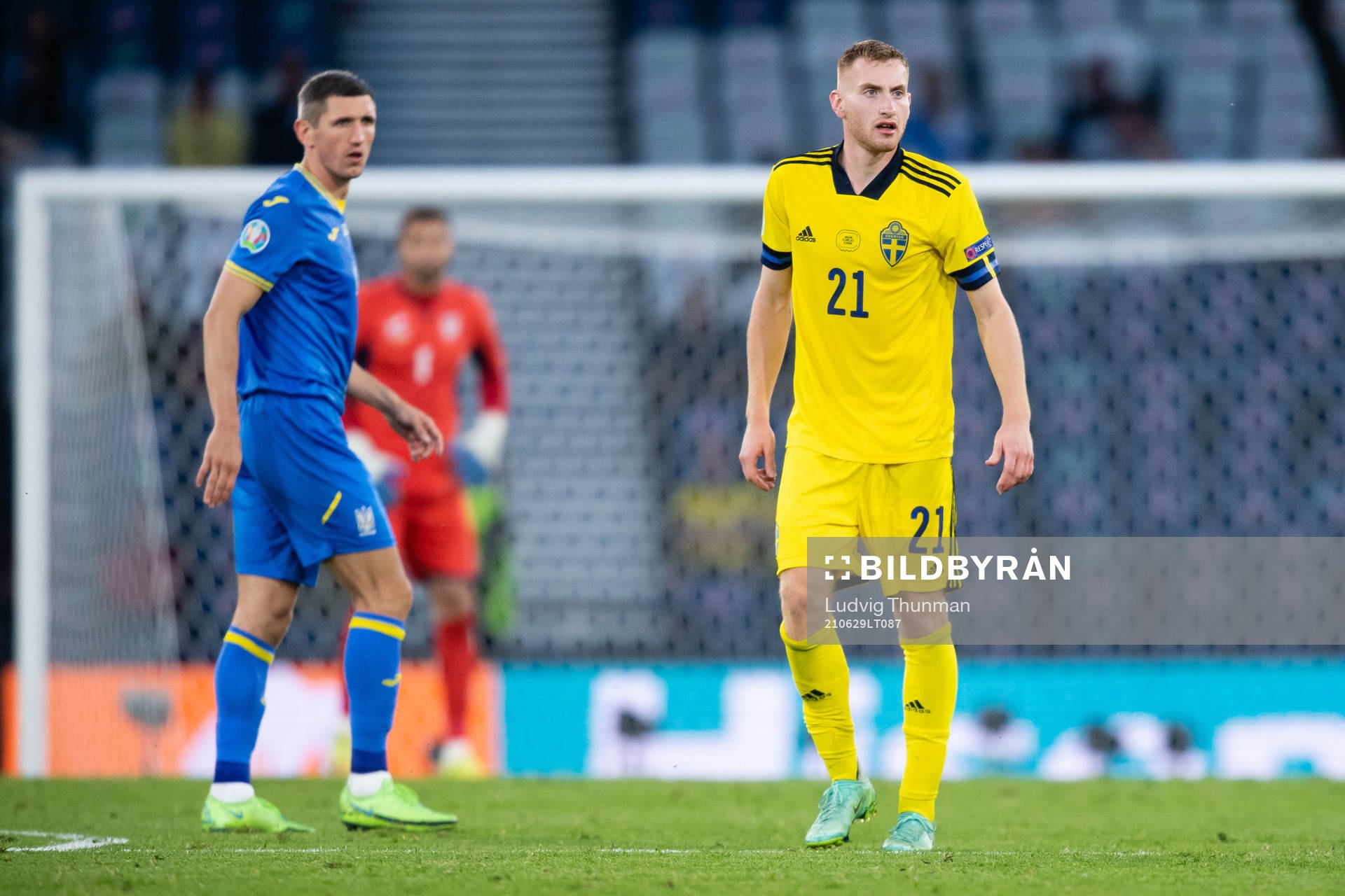 Dejan Kulusevski of Sweden during the UEFA Euro 2020 Football Championship round of 16 match between Sweden and Ukraina on June 29, 2021 in Glasgow.