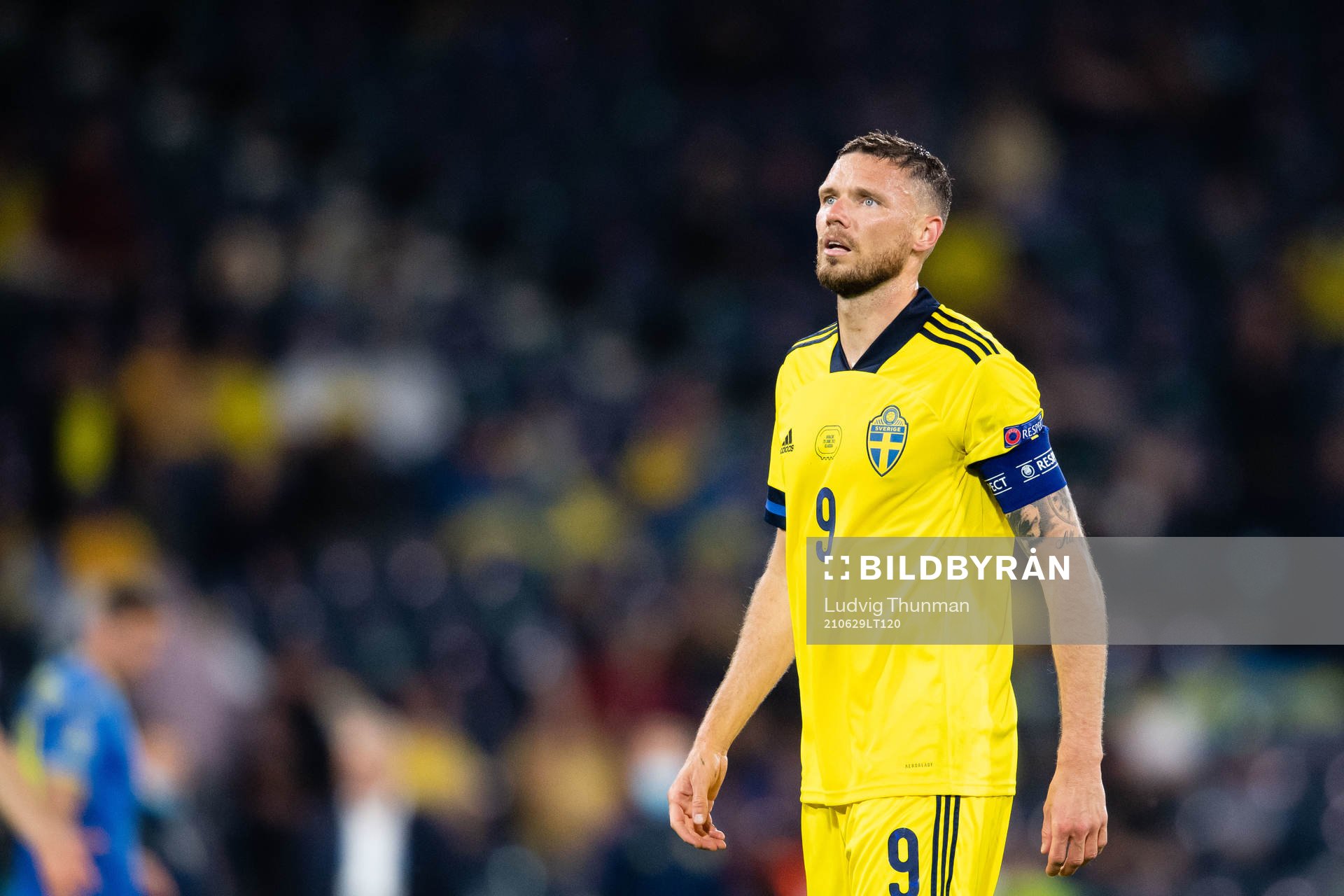 Marcus Berg of Sweden looks dejected