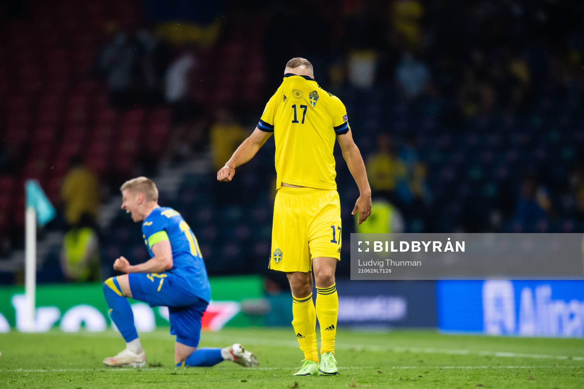 Viktor Claesson of Sweden looks dejected