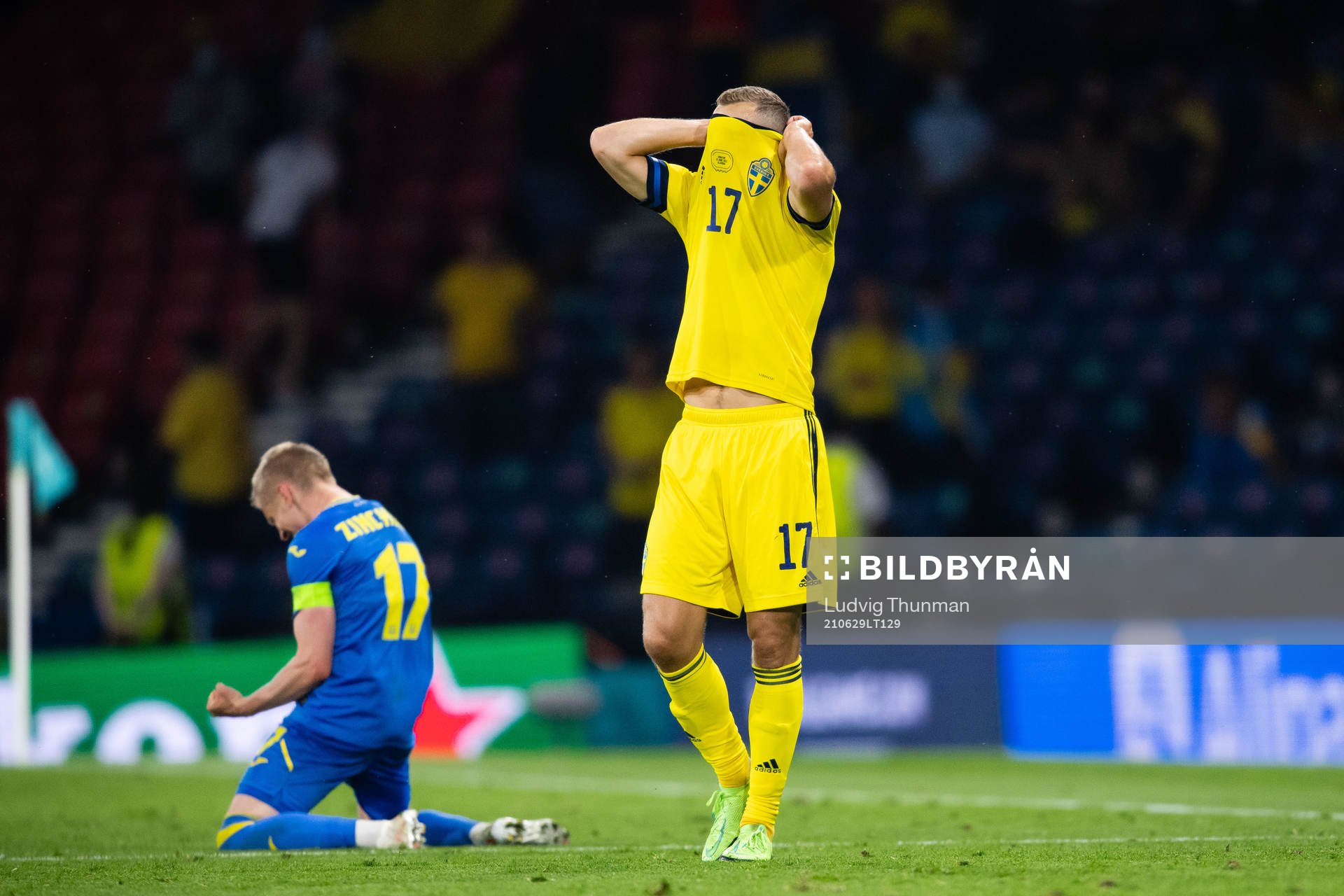 Viktor Claesson of Sweden looks dejected