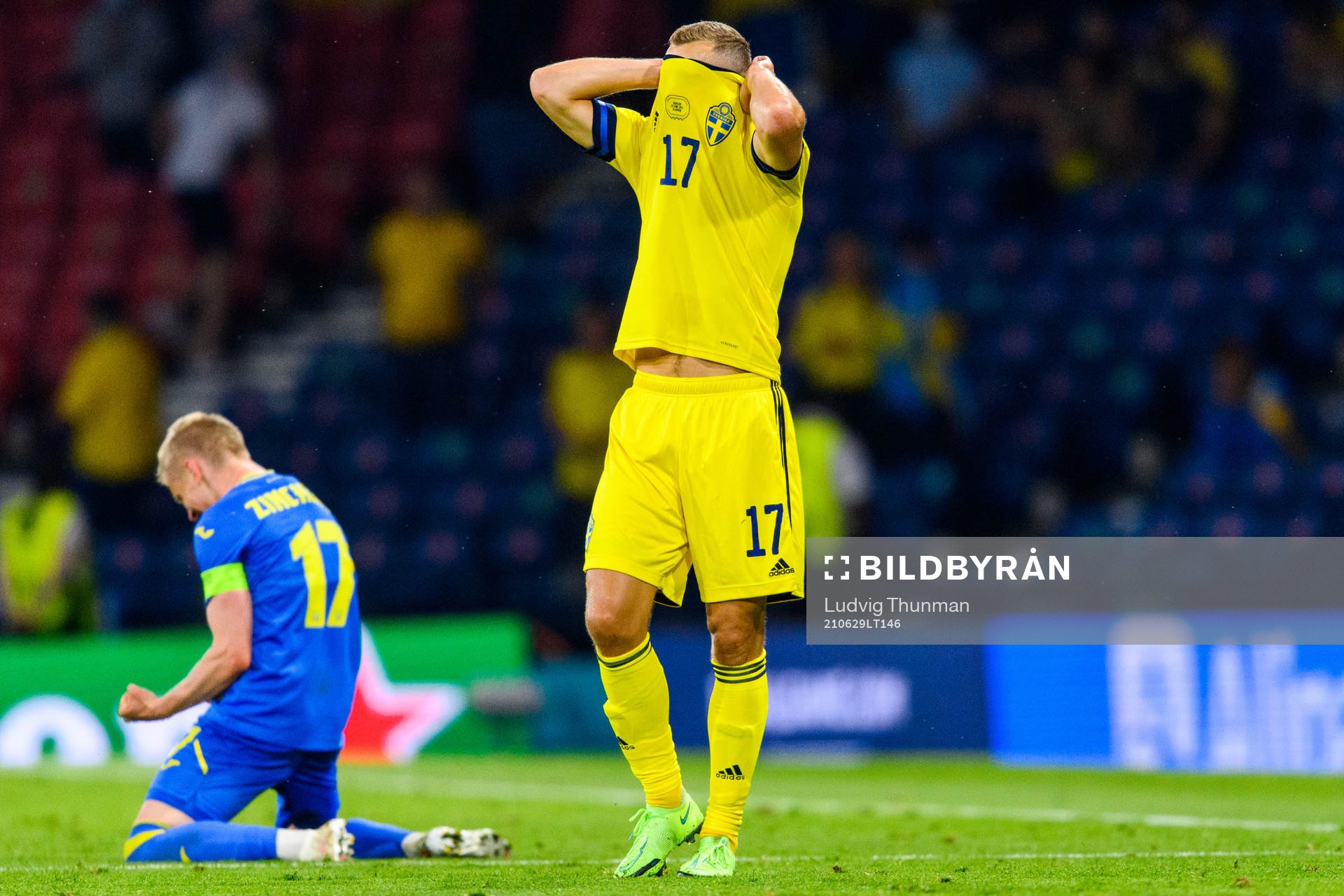 Viktor Claesson of Sweden looks dejected