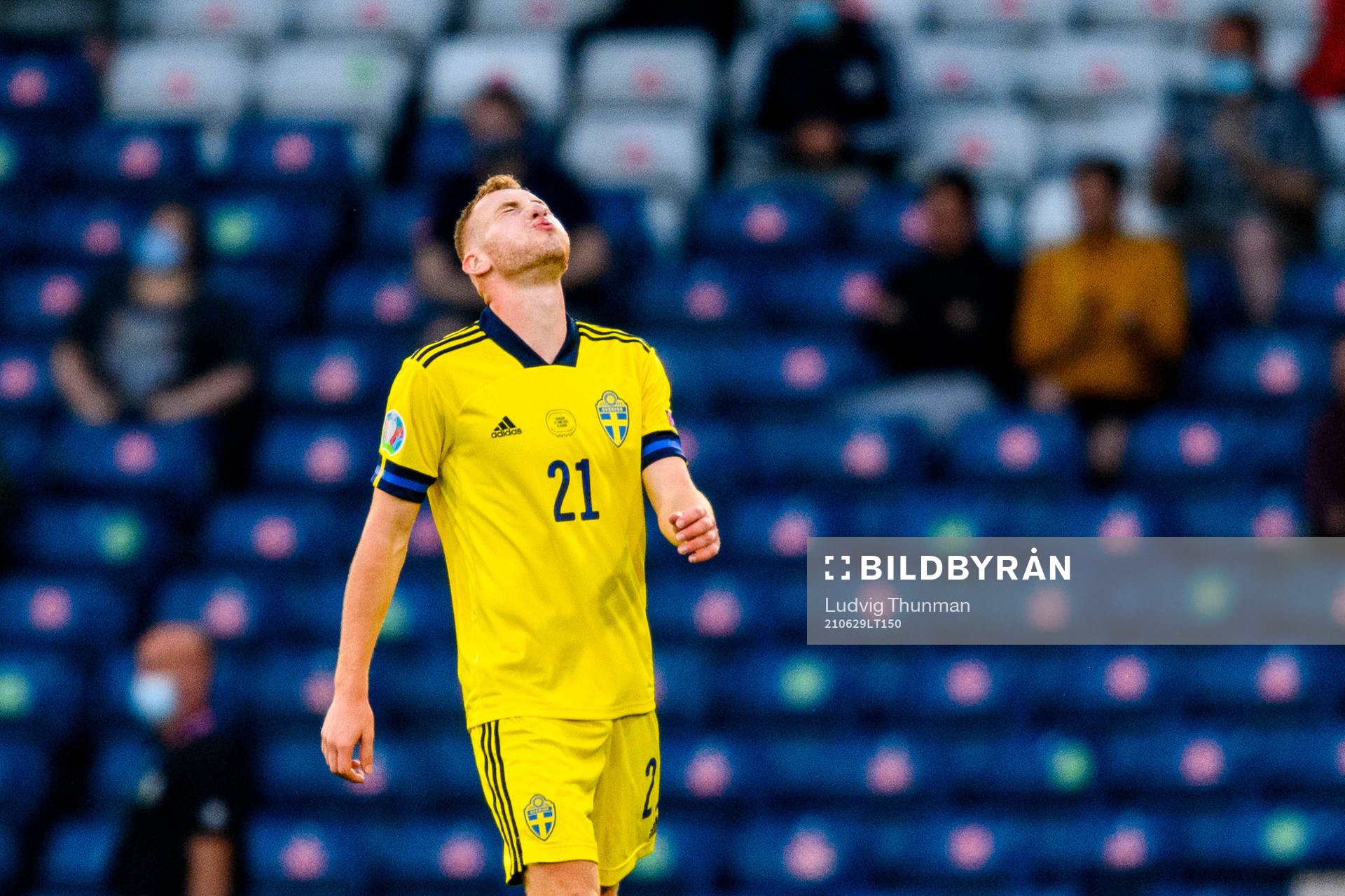 Dejan Kulusevski of Sweden looks dejected