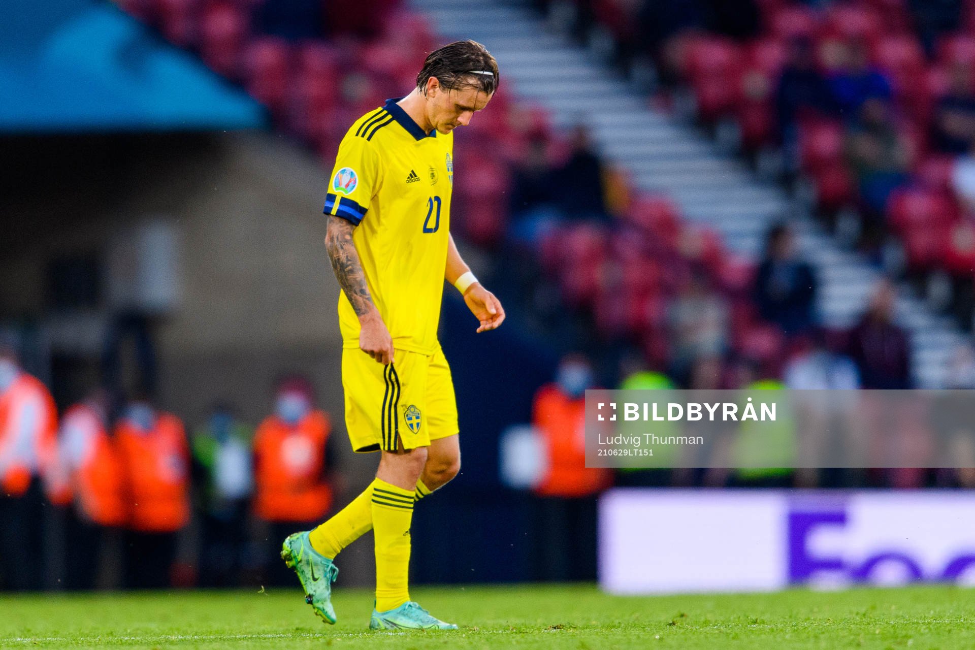 Kristoffer Olsson of Sweden looks dejected