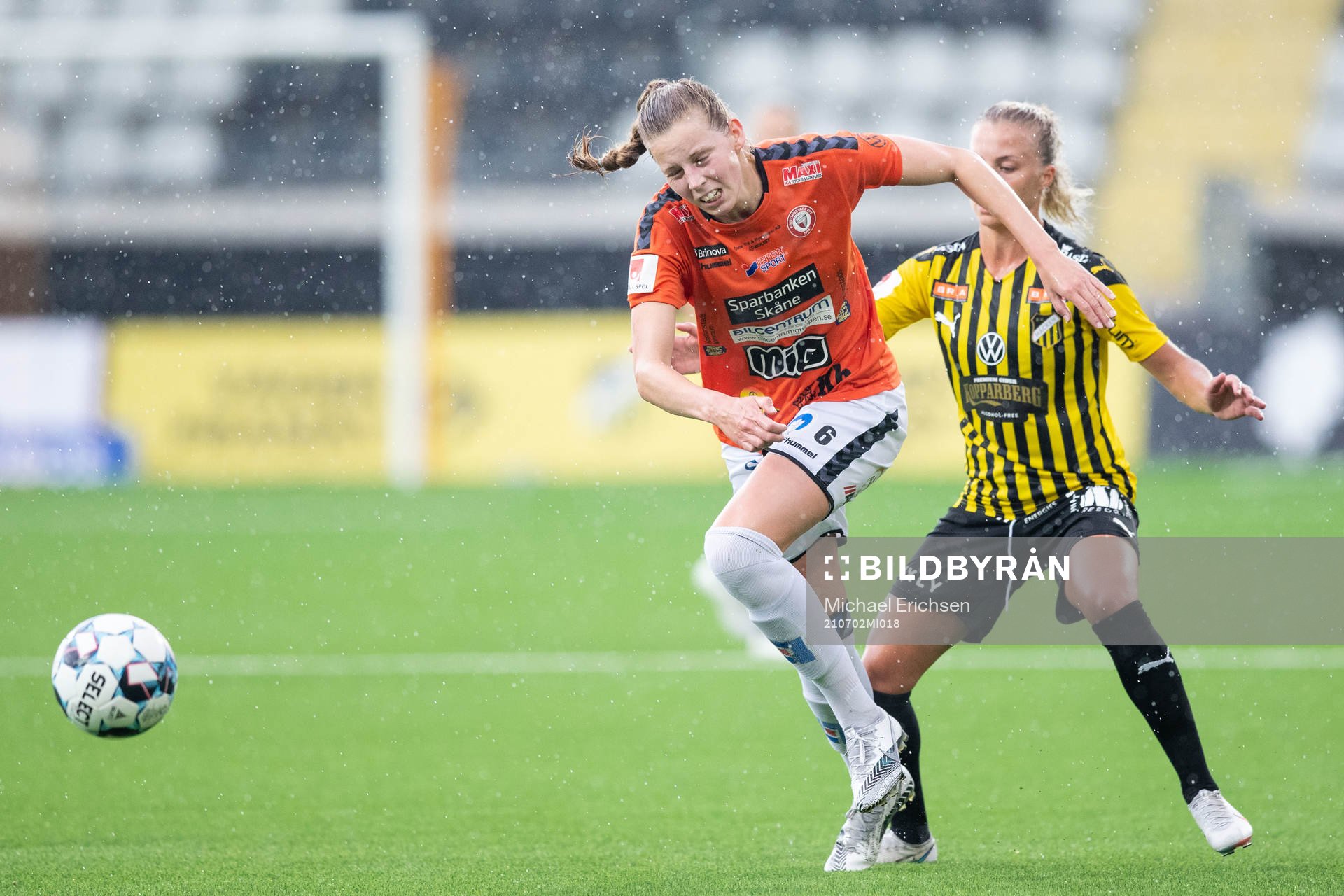 Kristianstads Amanda Edgren och Häckens Lotta Ökvist