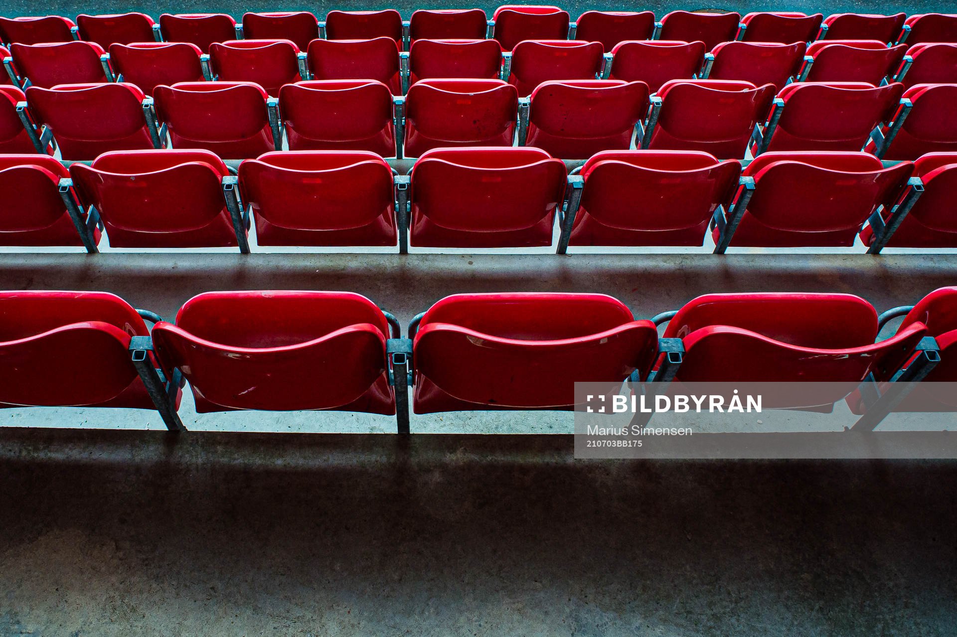 Empty seats at Arna Idrettspark