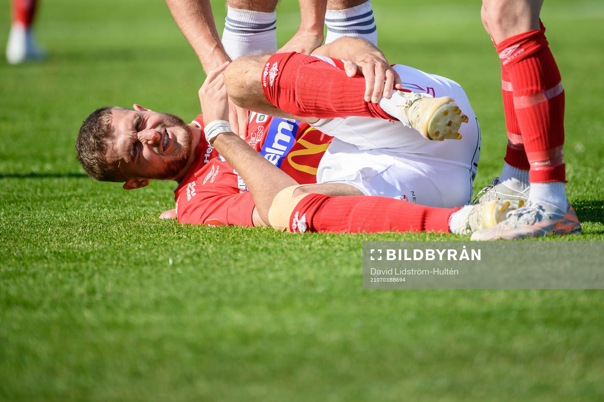 Degerfors Christos Gravius har ont