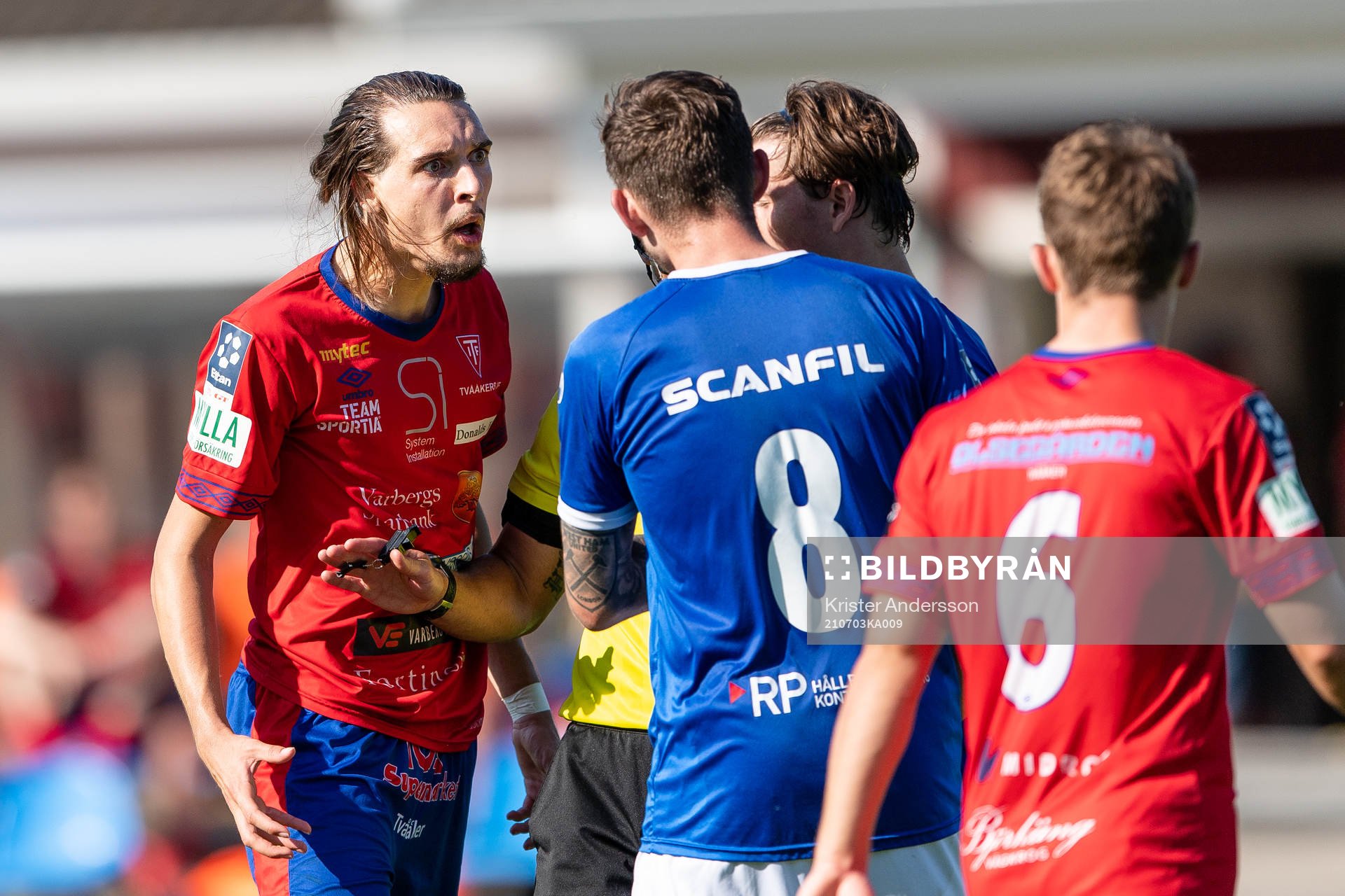 Tvååkers Mergim Laci reagerar