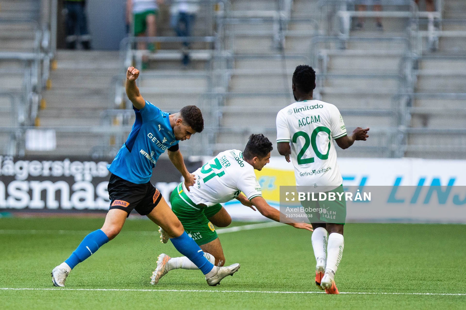 Halmstads Edvin Kurtulus och Hammarbys Aimar Sher