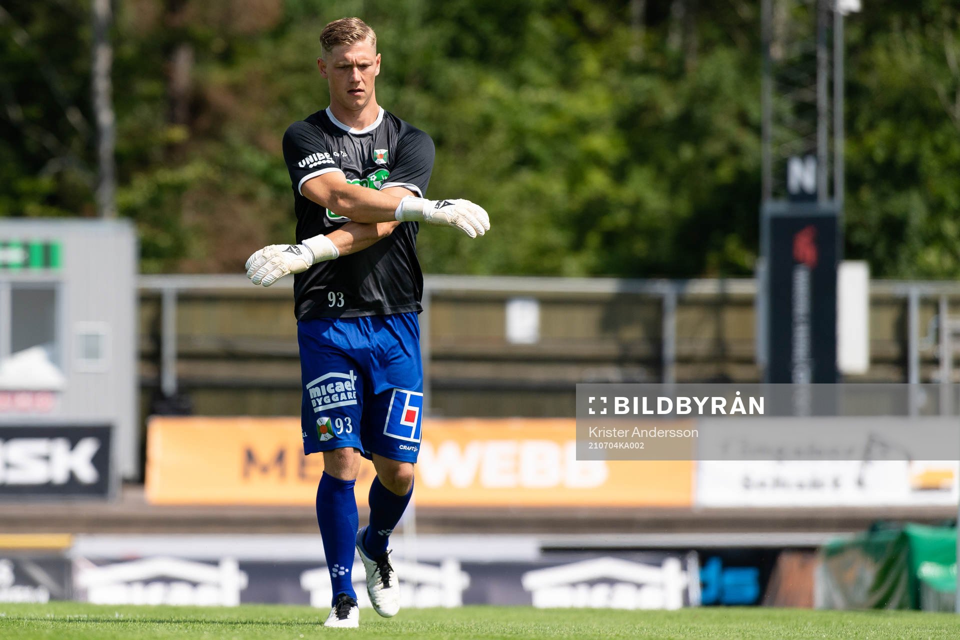 Varbergs målvakt Philip Mårtensson före fotbollsmatchen