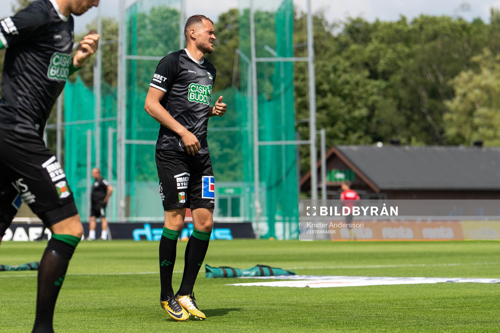 Varbergs Albert Ejupi före fotbollsmatchen i Allsvenskan