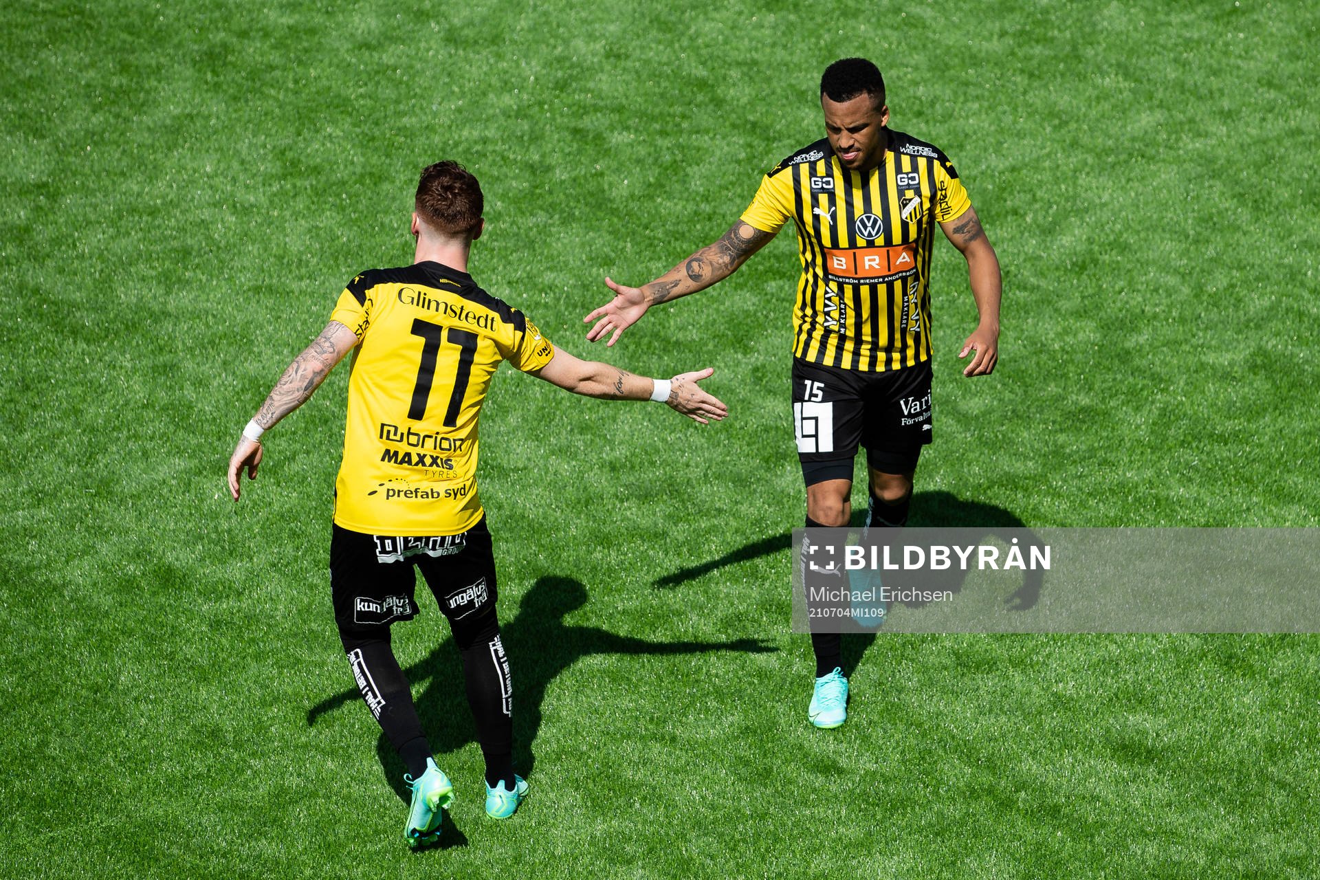 Häckens Tobias Heintz och Martin Olsson  innan