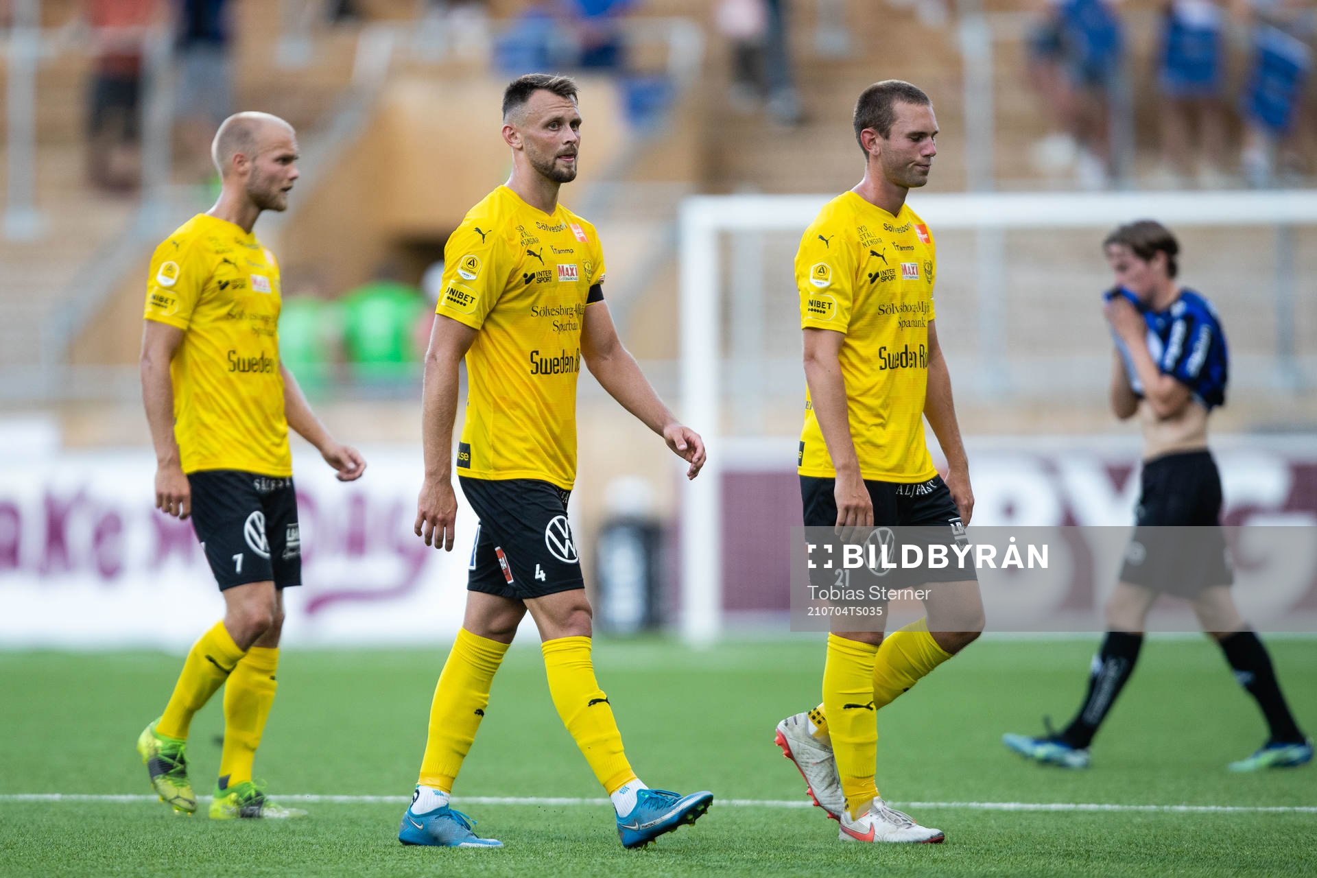 Mjällbys Viktor Gustafson, Max Watson och Adam Petersson