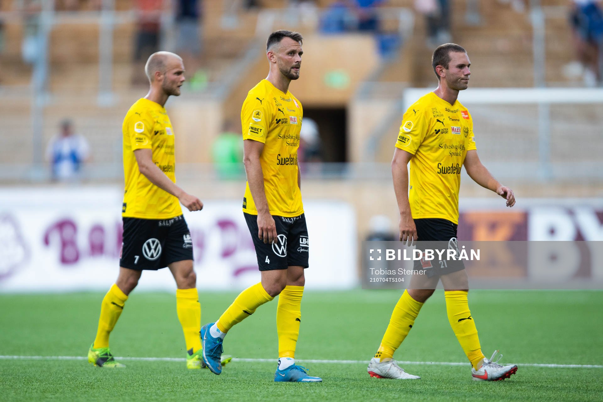 Mjällbys Viktor Gustafson, Max Watson och Adam Petersson