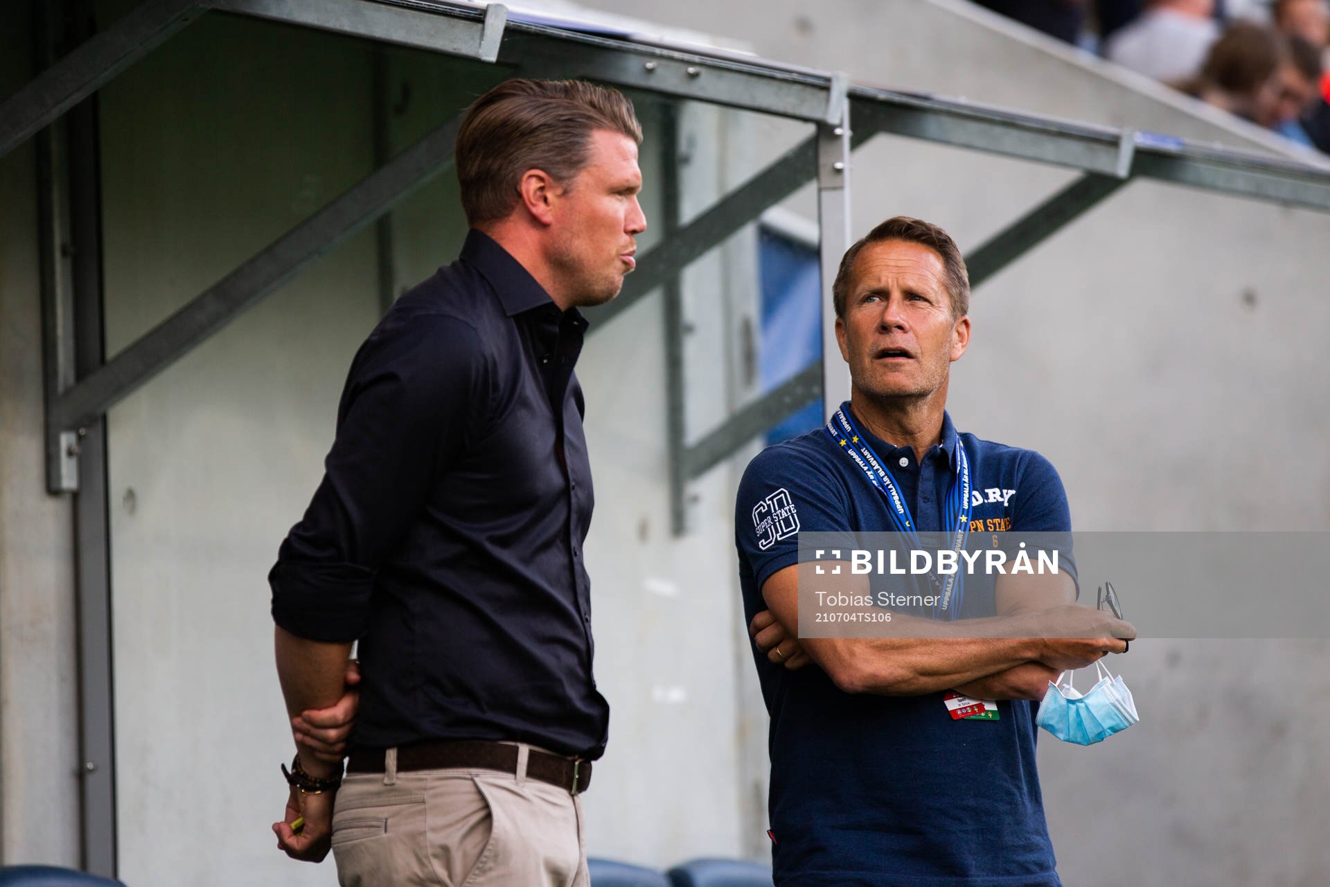 Mjällbys tränare Christian Järdler och Sirius sportchef