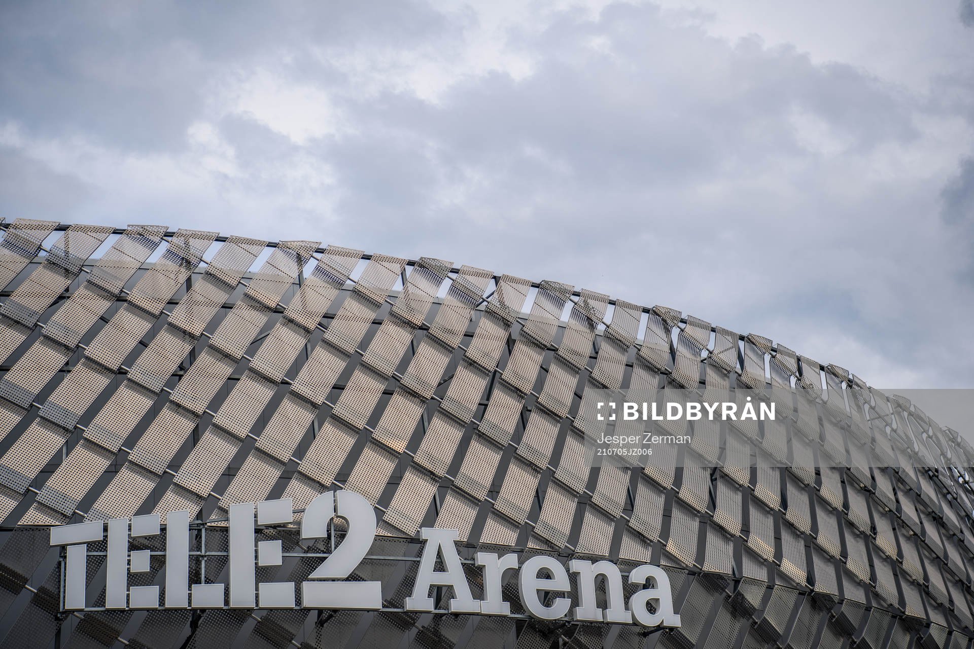 Exteriör vy av Tele2 Arena