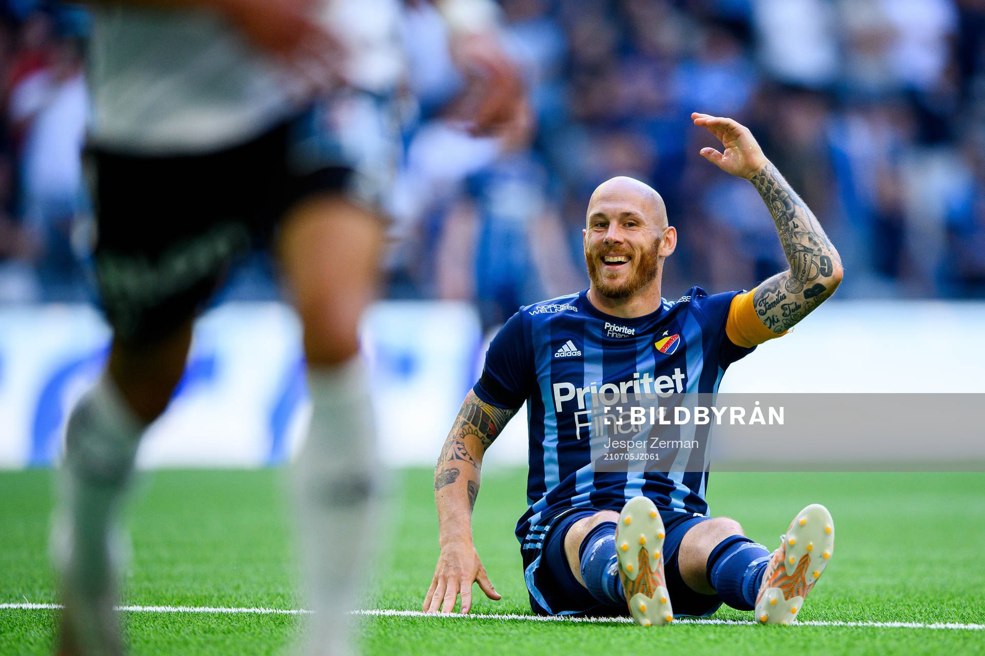 Djurgårdens Magnus Eriksson reagerar
