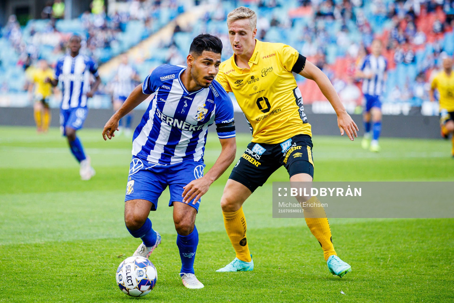 IFK Göteborgs Hosam Aiesh och Elfsborgs Jeppe Møldrup