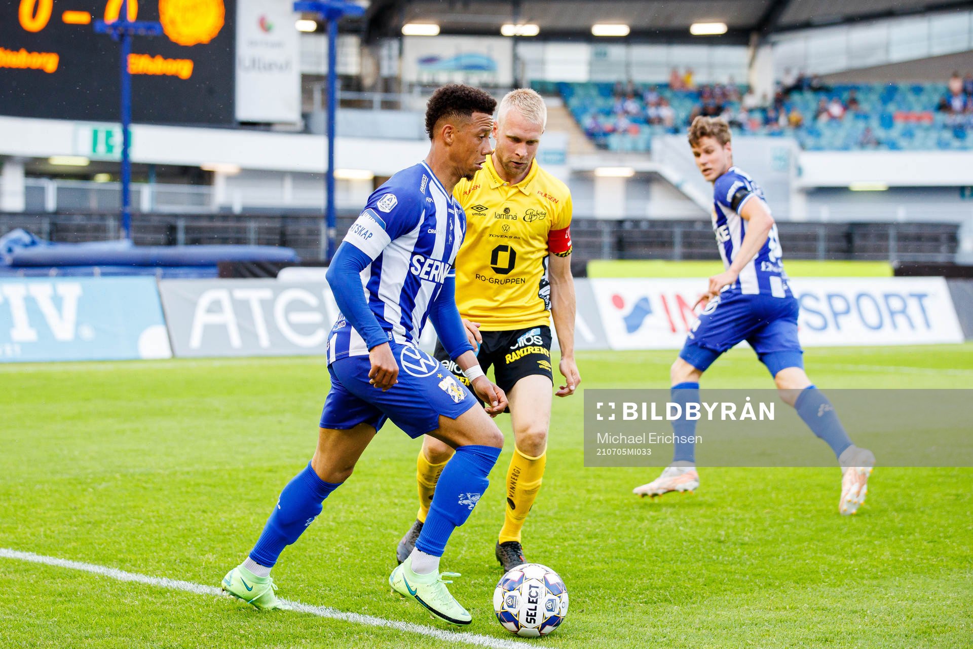 IFK Göteborgs Tobias Sana och Elfsborgs Johan Larsson