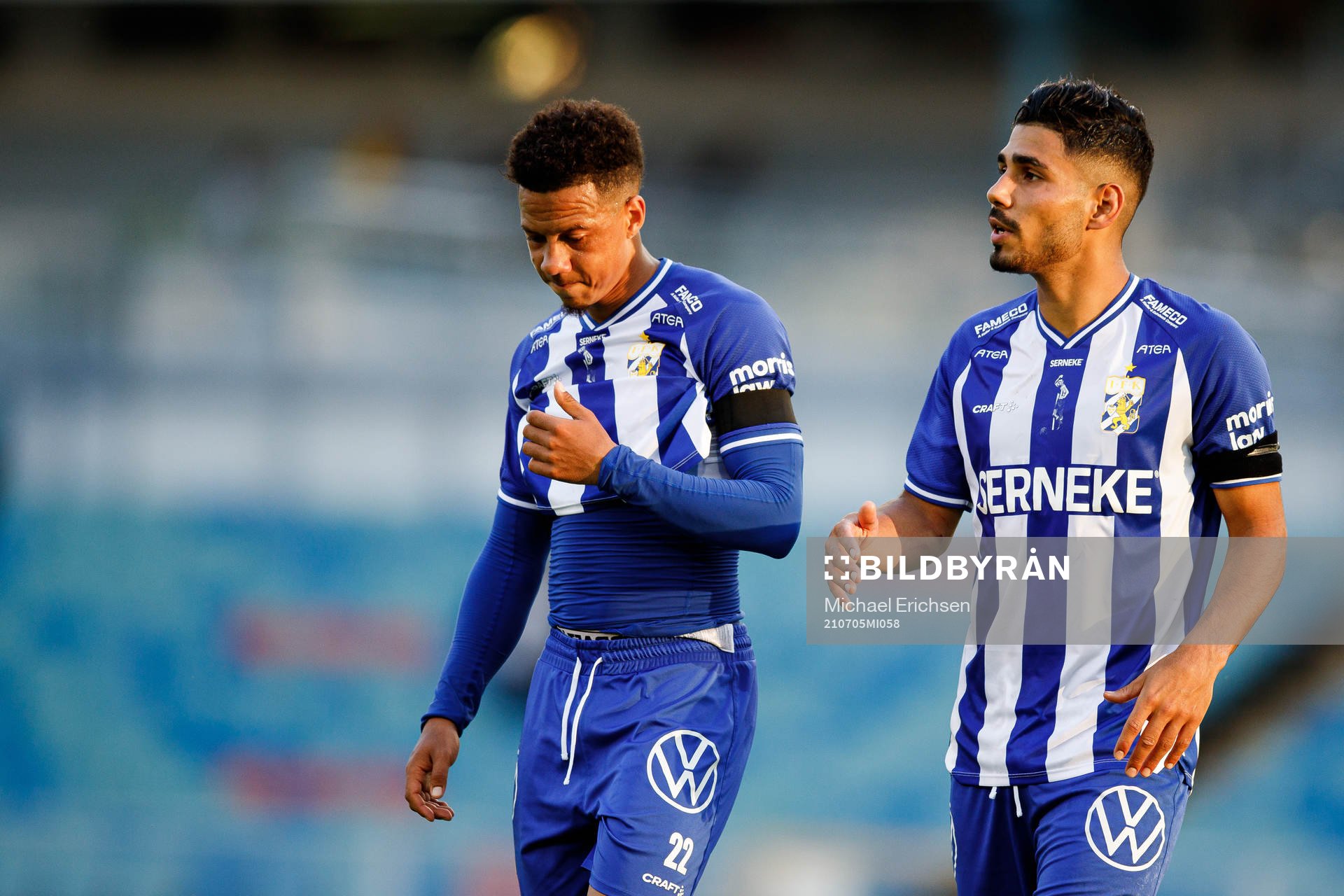 IFK Göteborgs Tobias Sana och Hosam Aiesh deppar