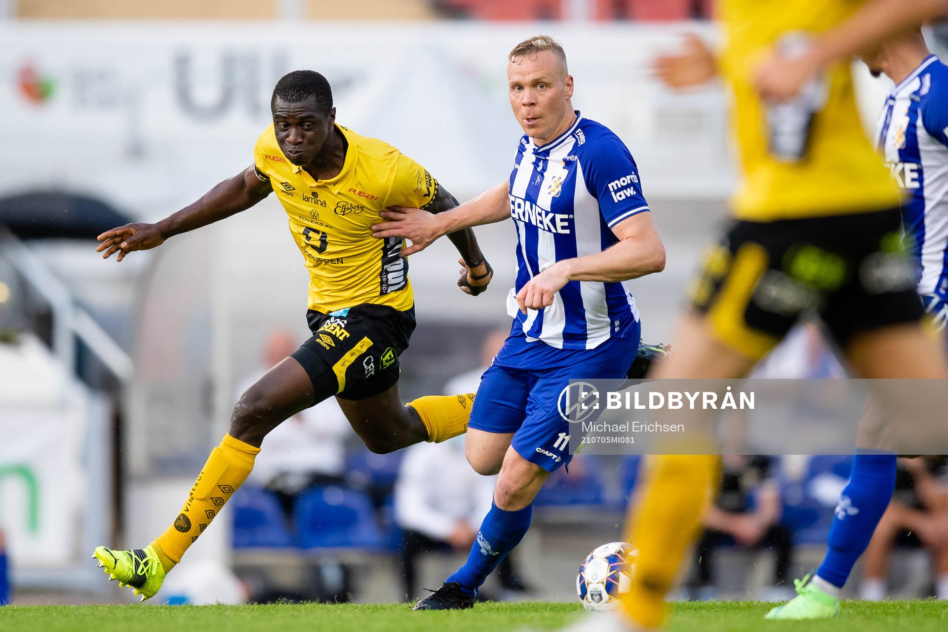 Elfsborgs Maudo Lamine Jarjué och IFK Göteborgs Kolbeinn