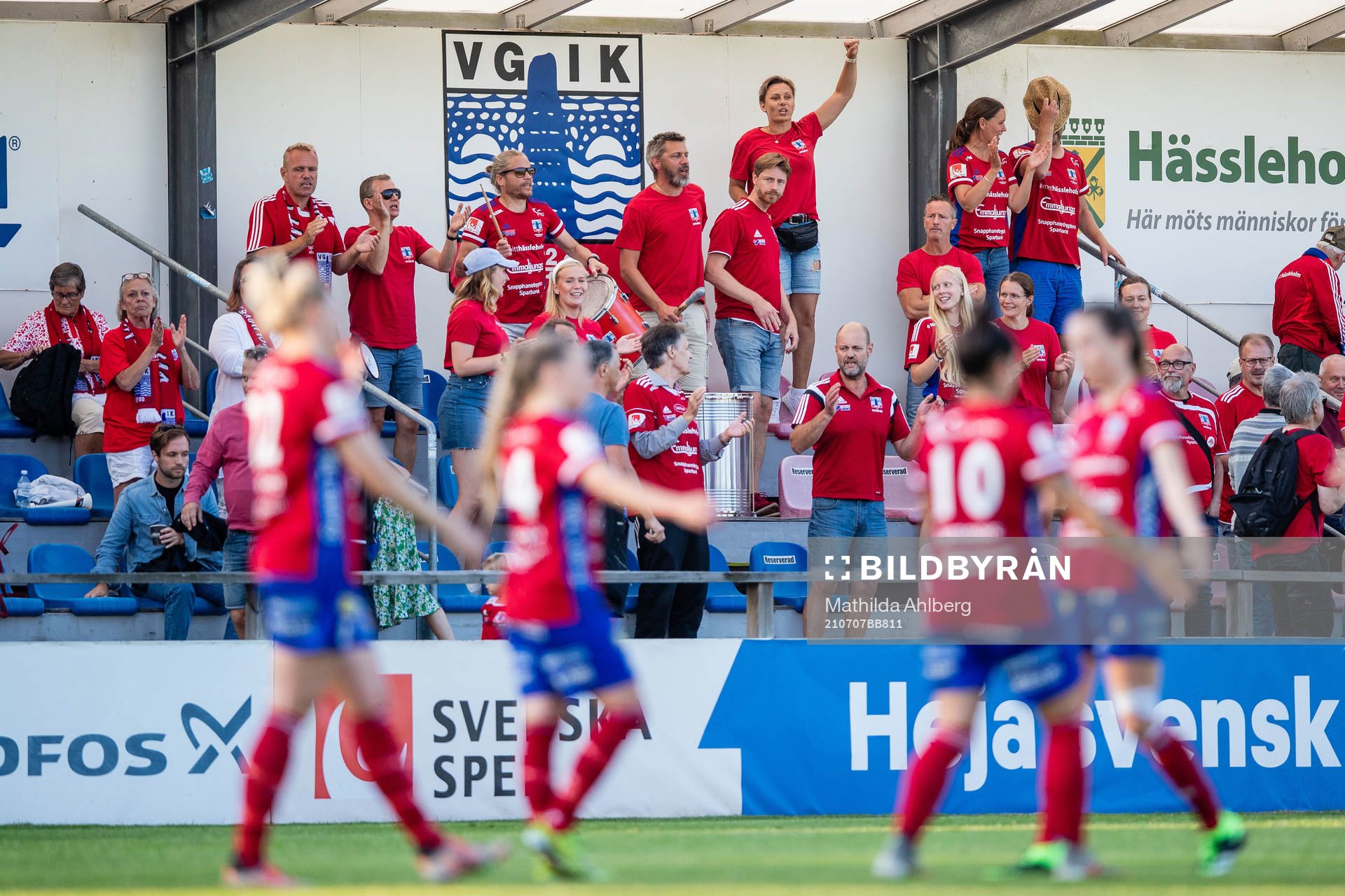 Vittsjös supportrar på läktaren