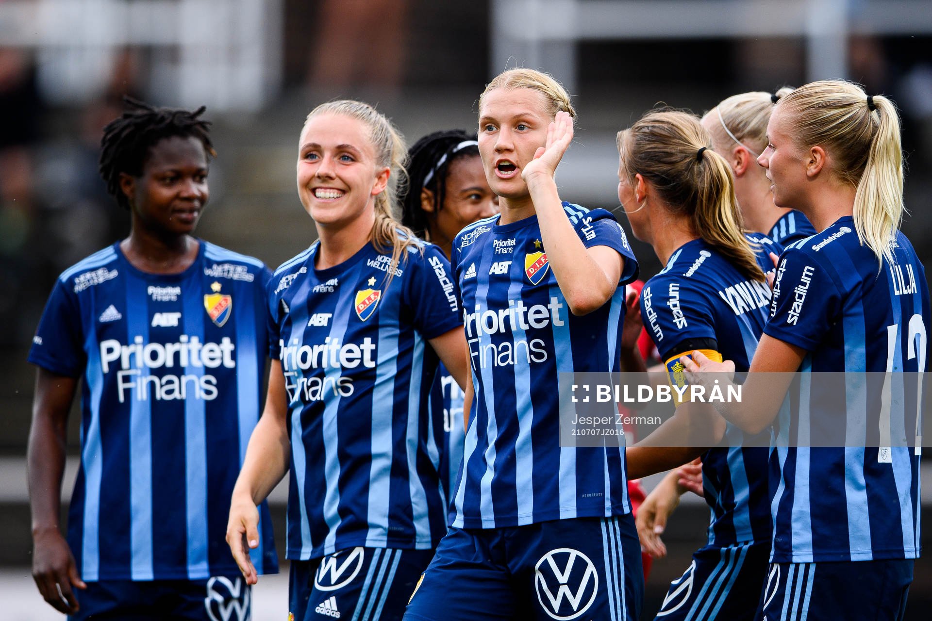 Djurgårdens Sara Olai jublar