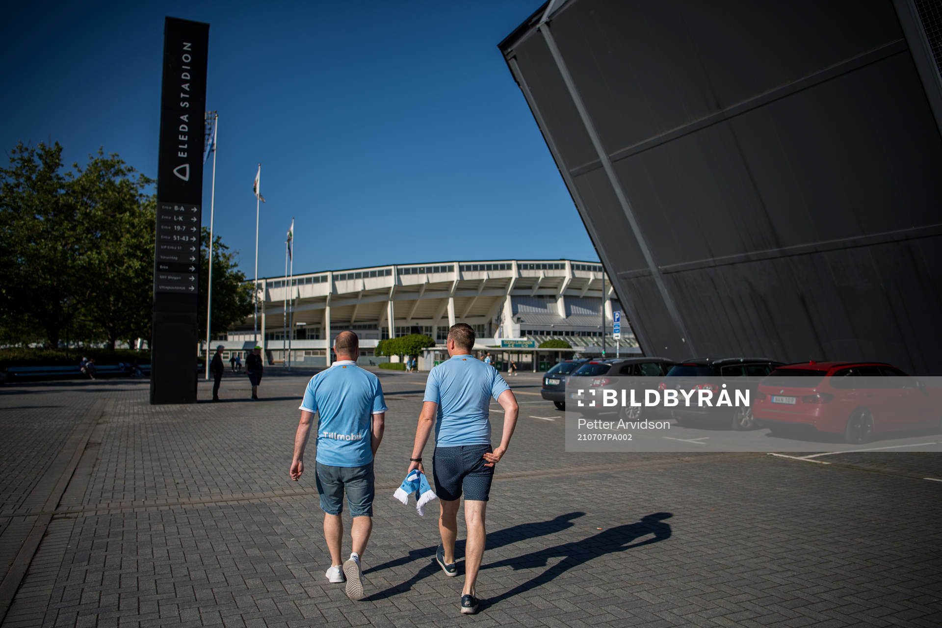 Fans outside the stadium