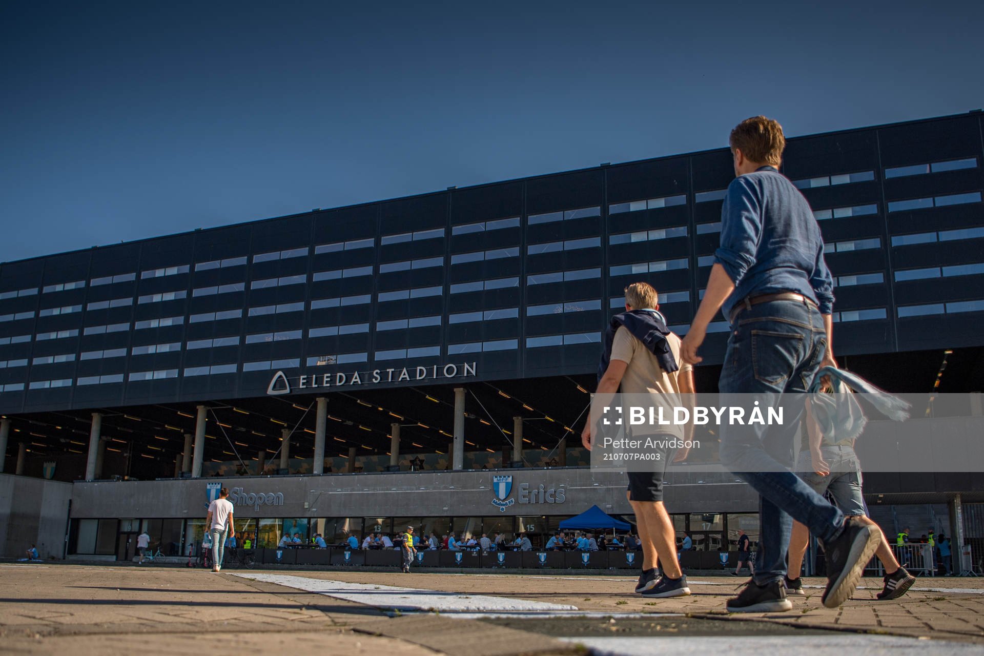 Fans outside the stadium