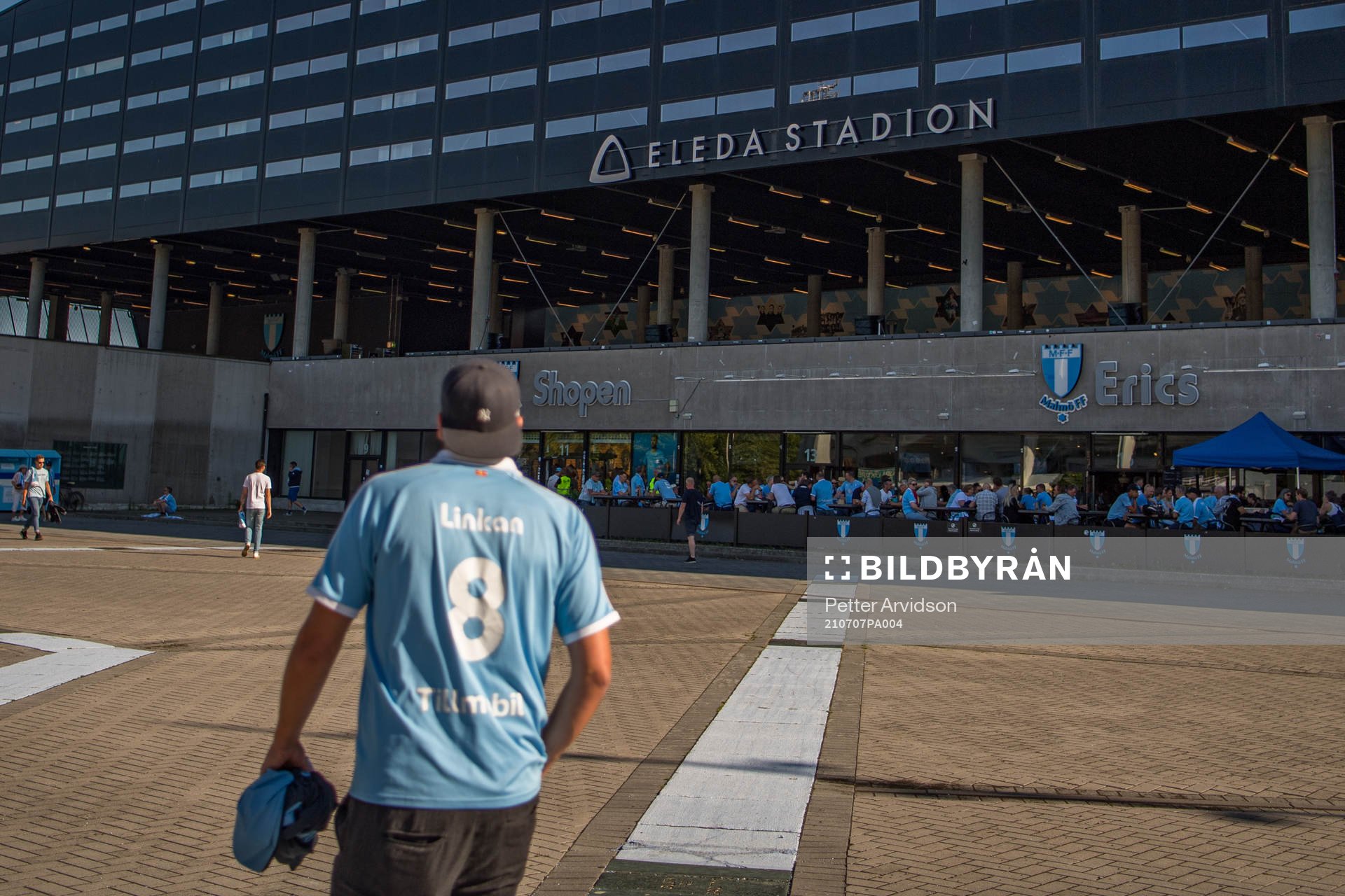 Fans outside the stadium