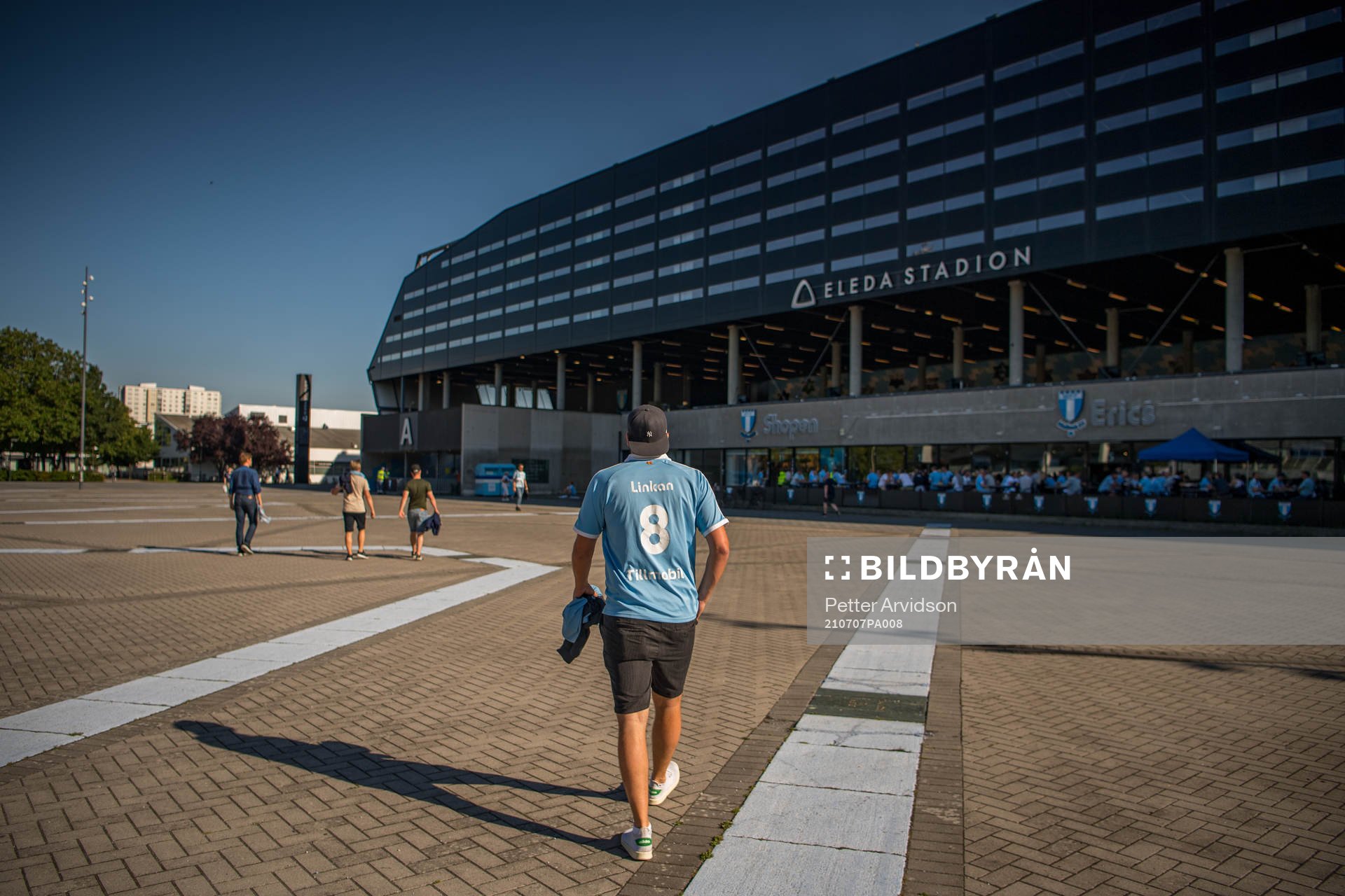 Fans outside the stadium