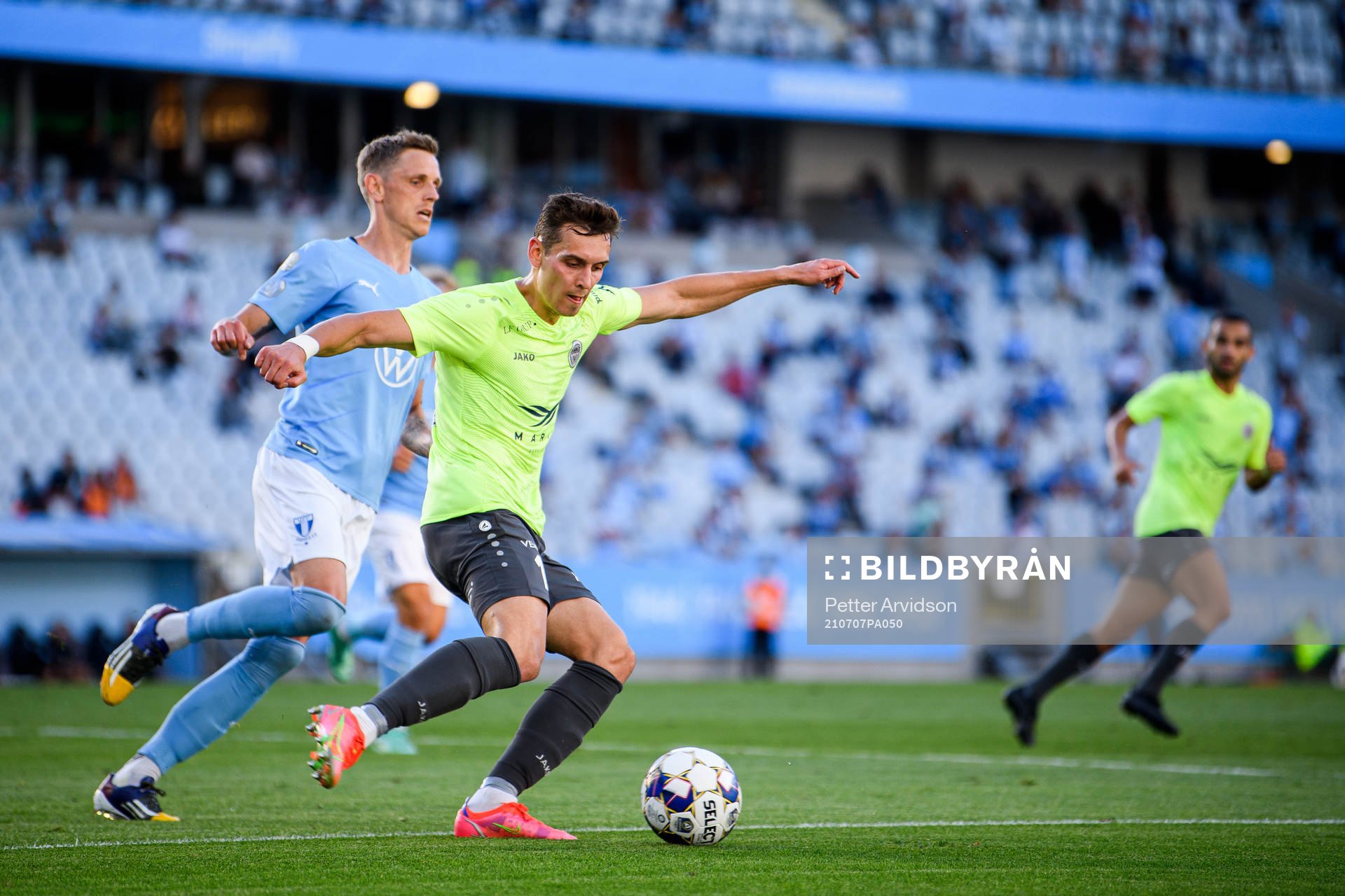 Sören Rieks of Malmö FF and Vladislavs Fjodorovs of Riga