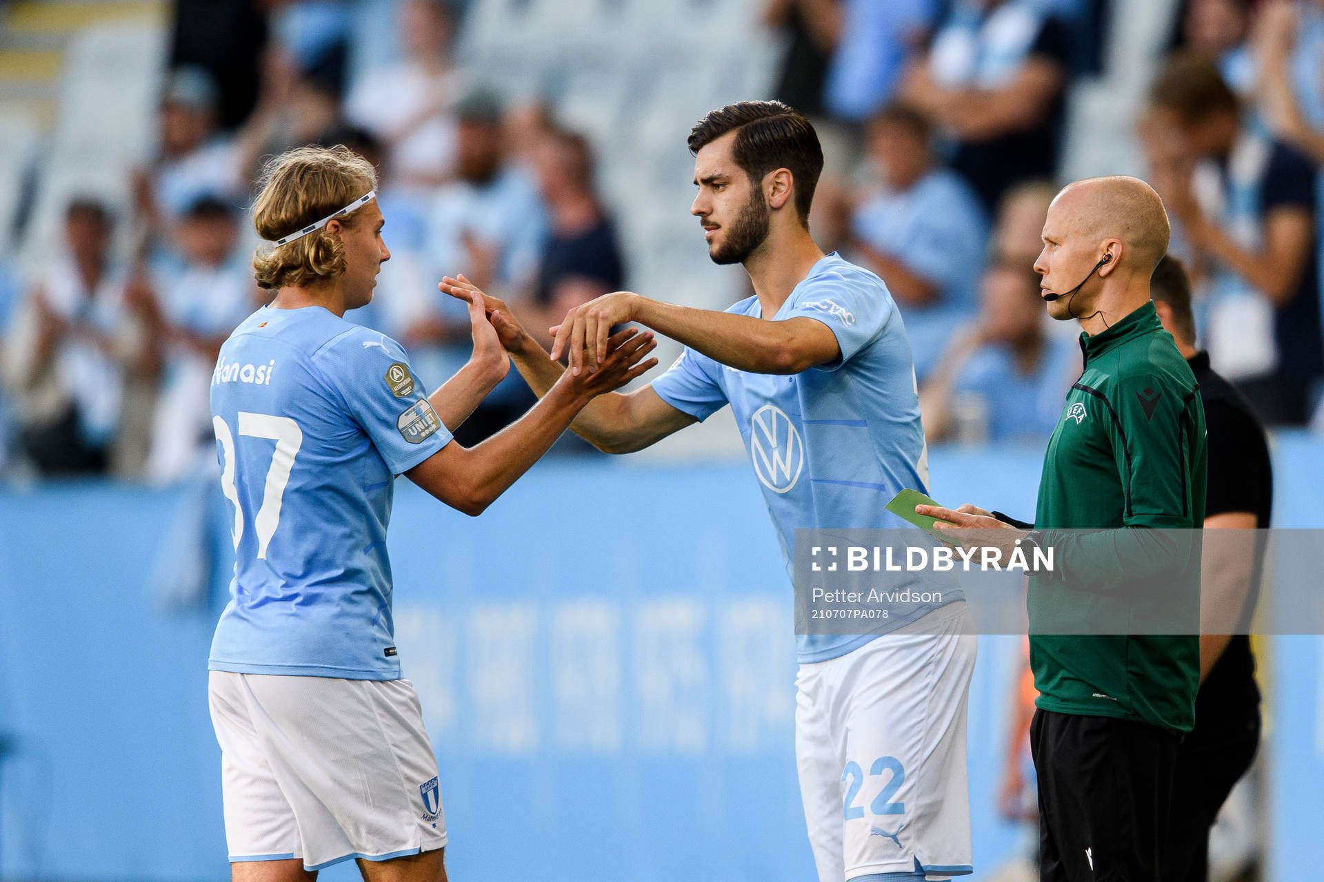 Sebastian Nanasi and Adi Nalic of Malmö FF