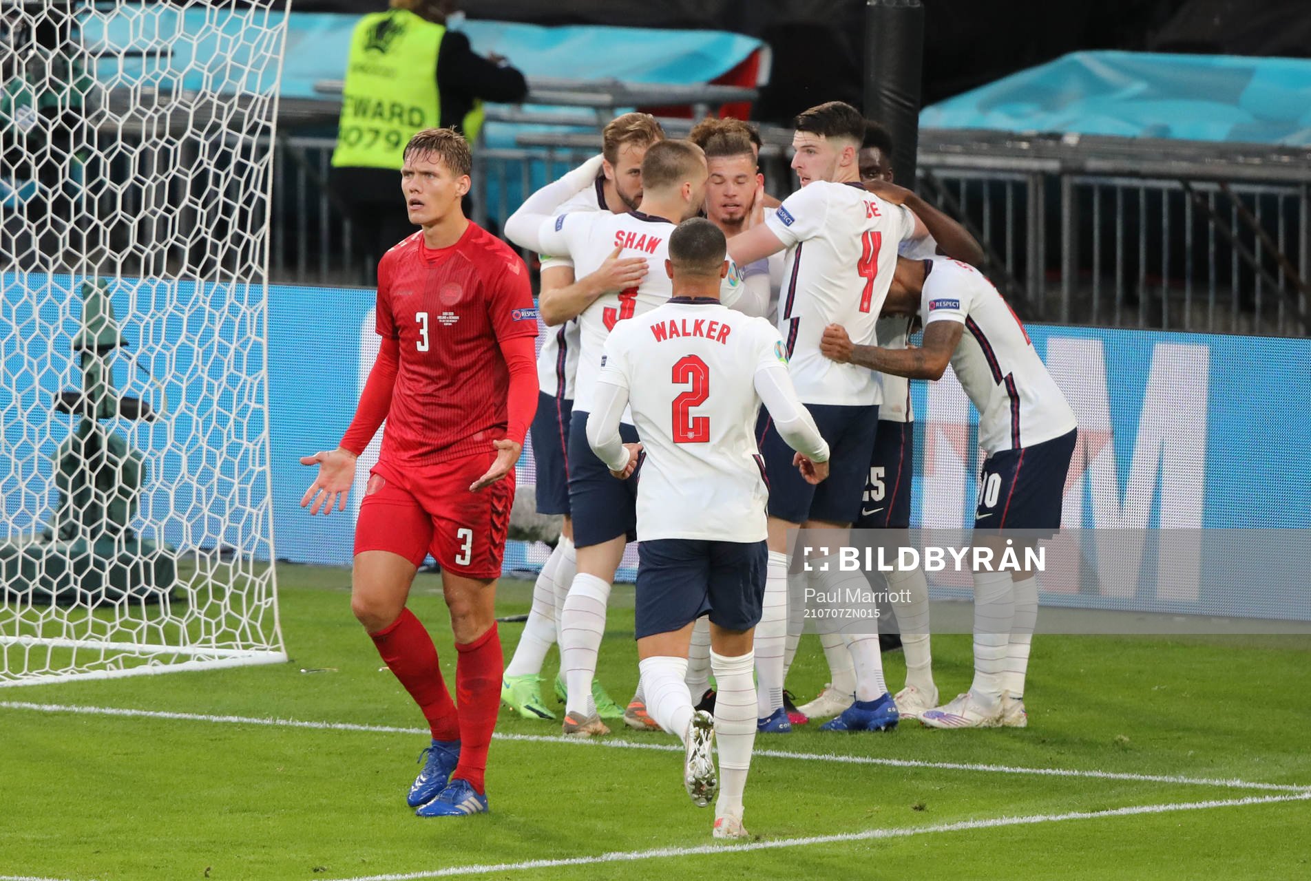 Jannik Vestergaard of Denmark looks dejected