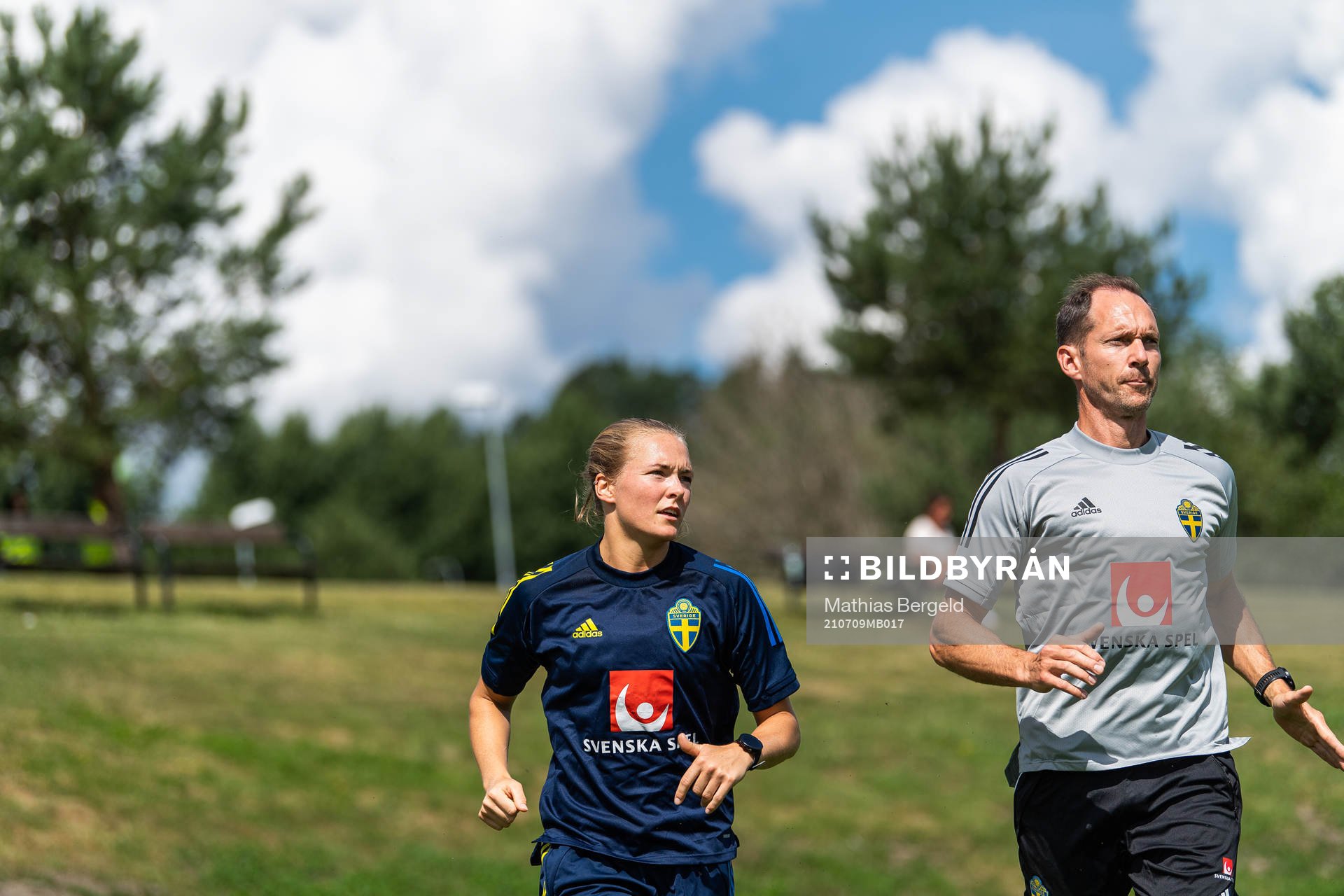 Magdalena Eriksson och sjukgymnast Martin Bergqvist
