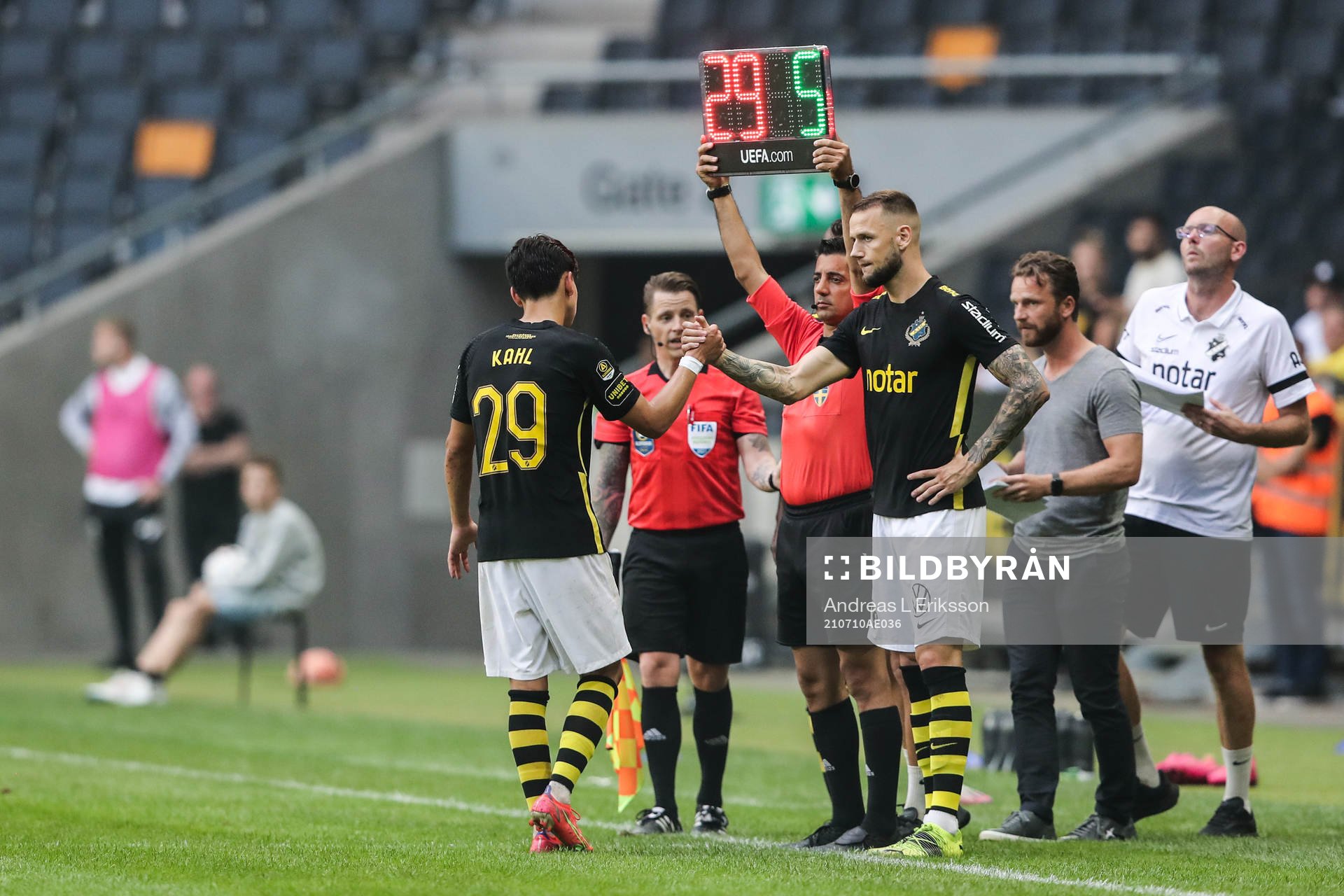 s Eric Kahl byts ut mot Alexander Milosevic