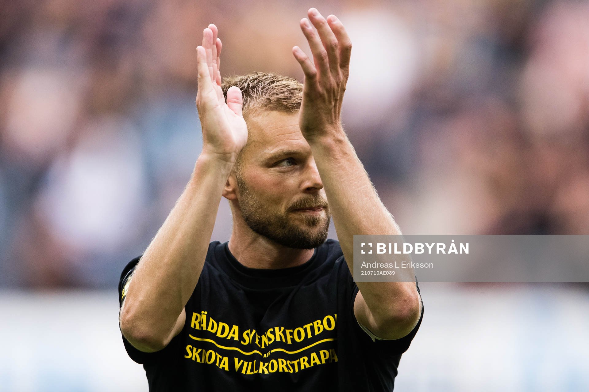 s Sebastian Larsson innan fotbollsmatchen i Allsvenskan