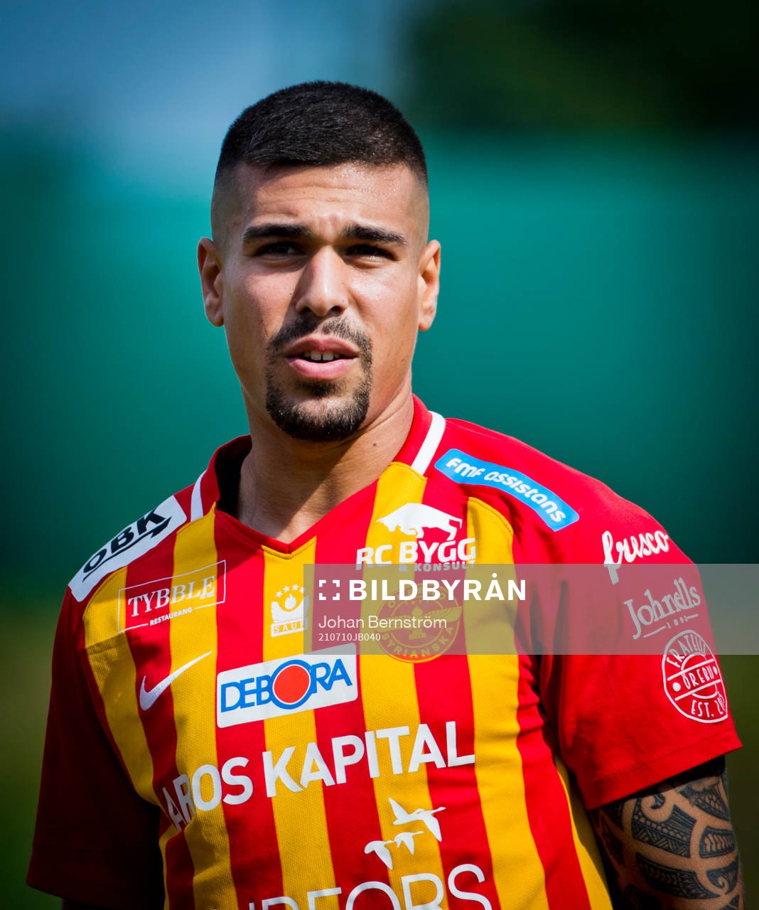 Örebro Syrianskas Sermed Habib under fotbollsmatchen i Division 1 norra mellan Örebro Syrianska och Assyriska FF den 10 juli 2021 i Örebro. 