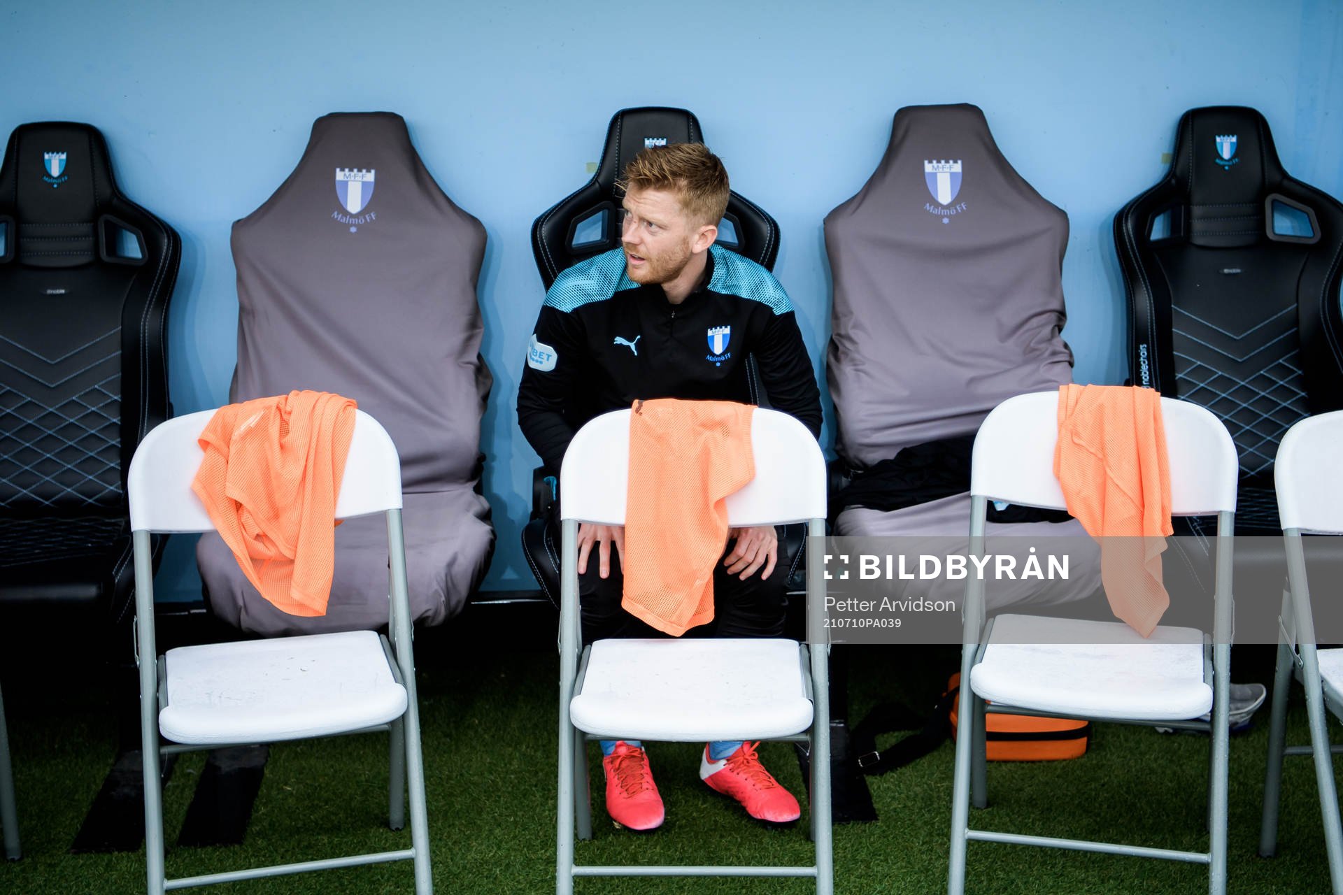 Malmö FFs Anders Christiansen på bänken