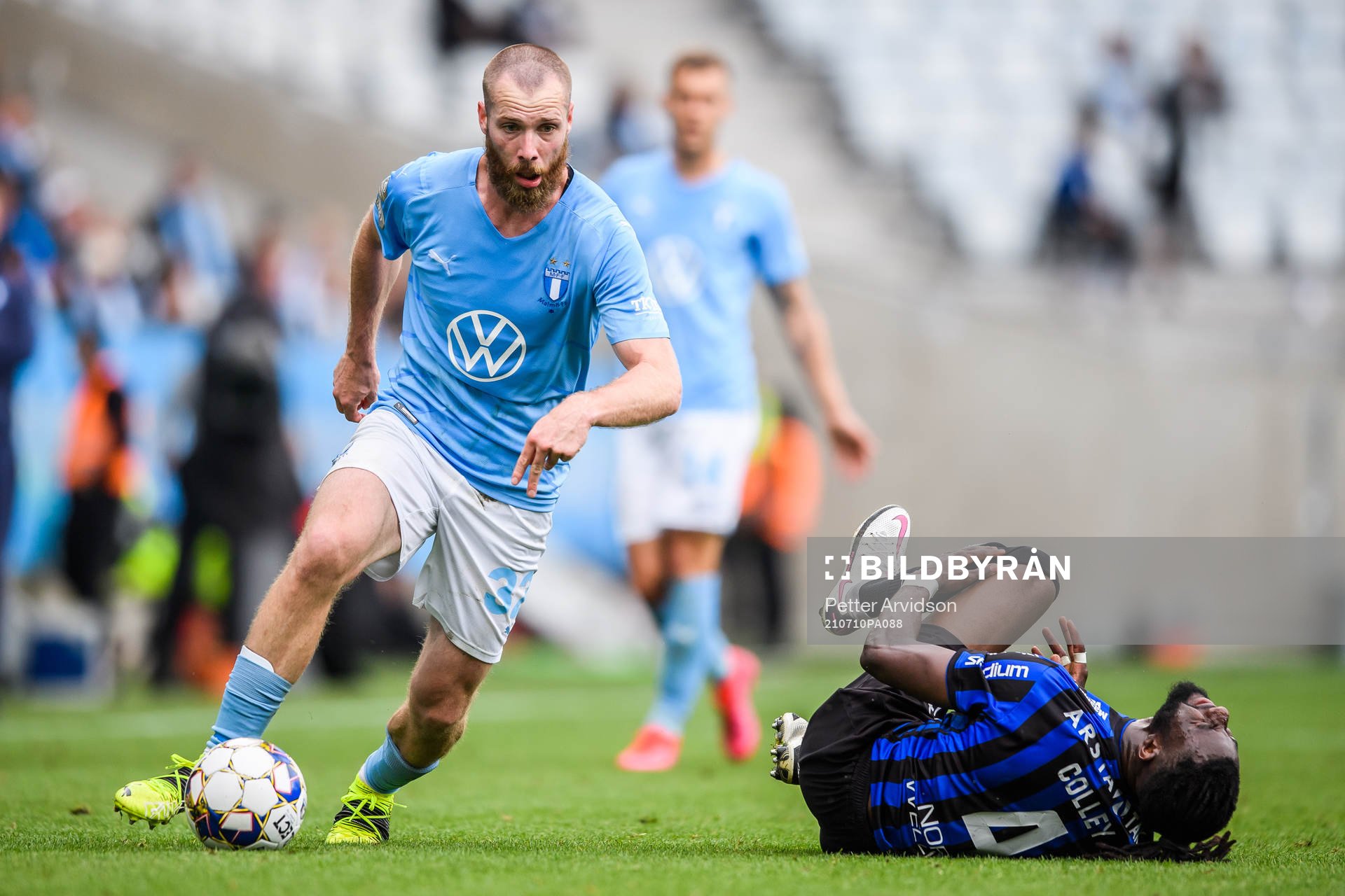 Malmö FFs Jo Inge Berget och Sirius Joseph Colley