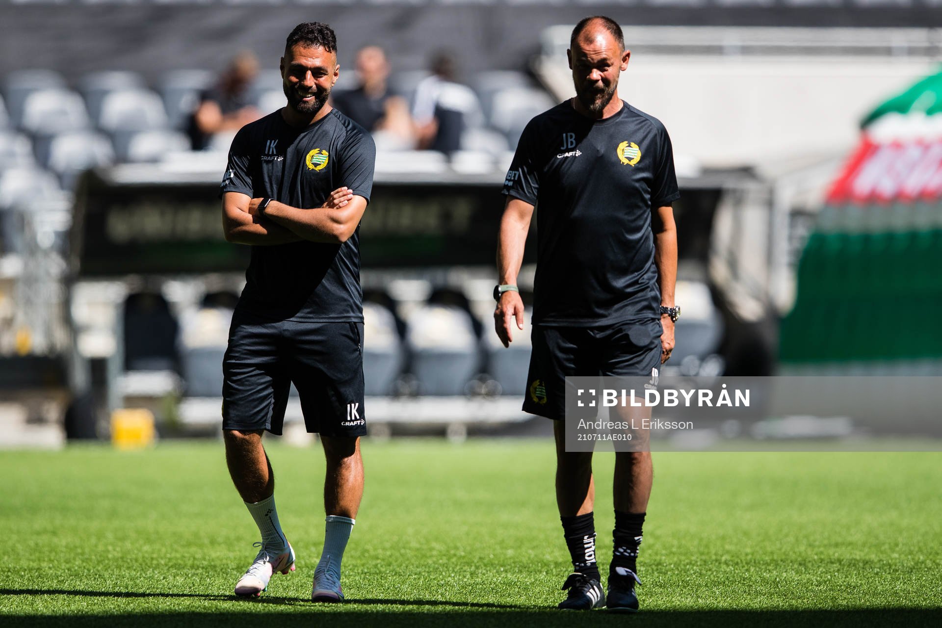 Hammarbys Imad Khalili och assisterande tränare Joachim