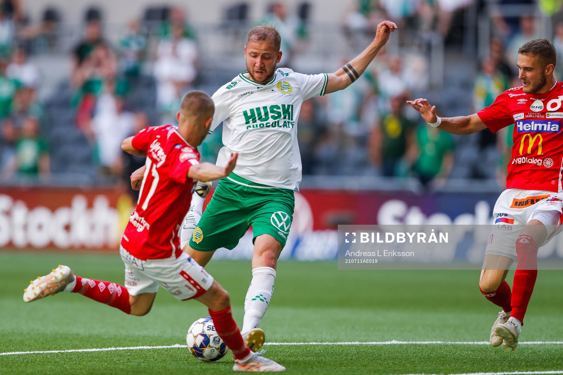 Degerfors Anton Kralj och Hammarbys Darijan Bojanic