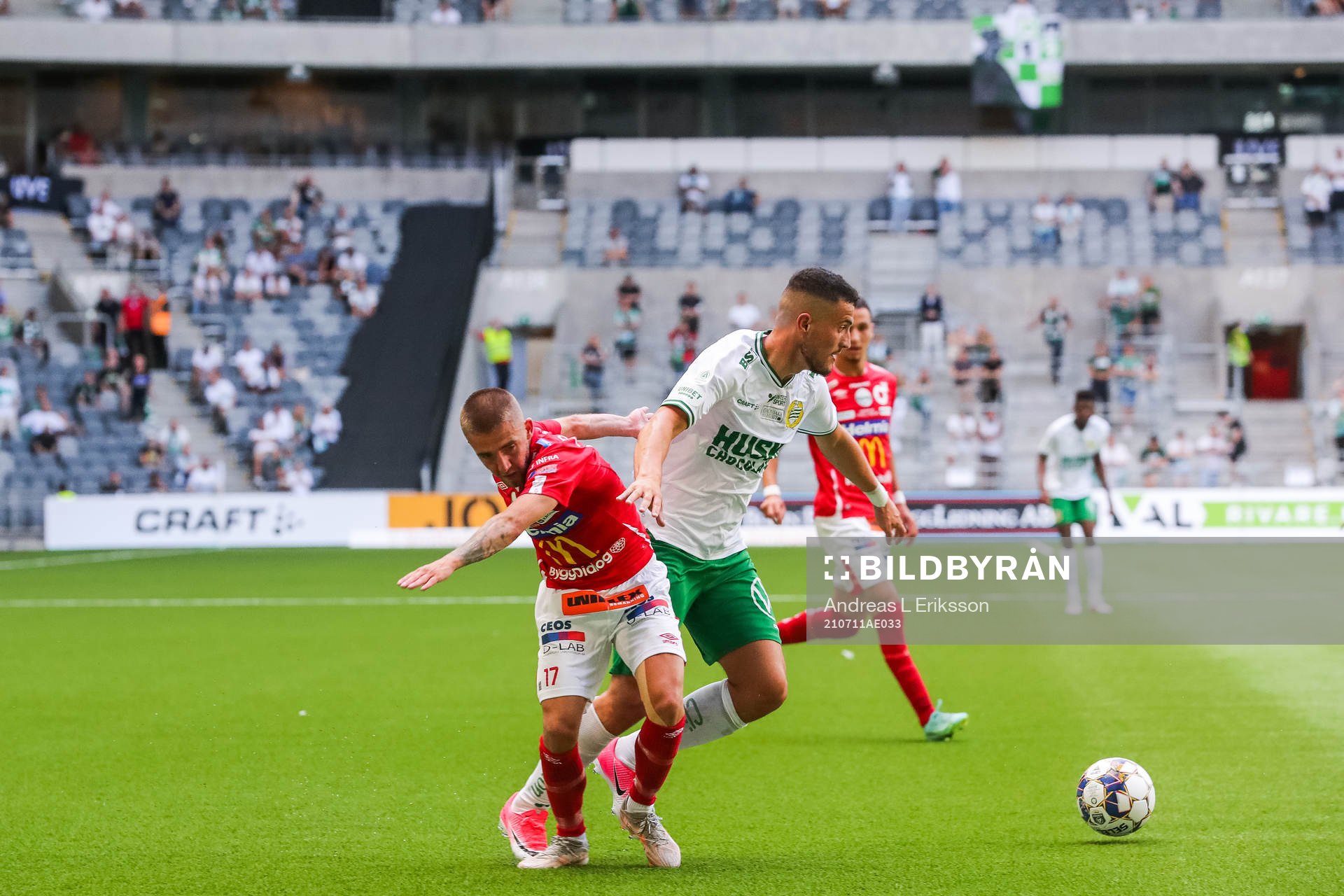 Degerfors Anton Kralj och Hammarbys Astrit Selmani