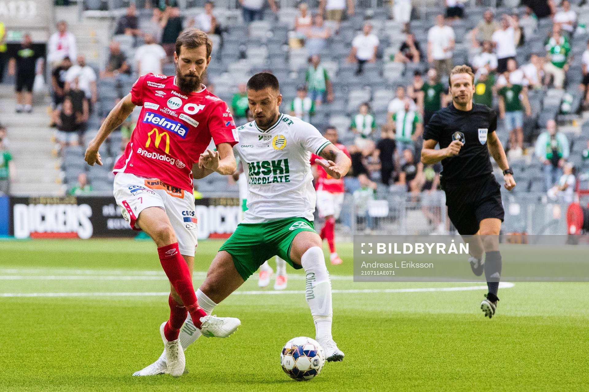 Degerfors Sebastian Olsson och Hammarbys Vladimir Rodic
